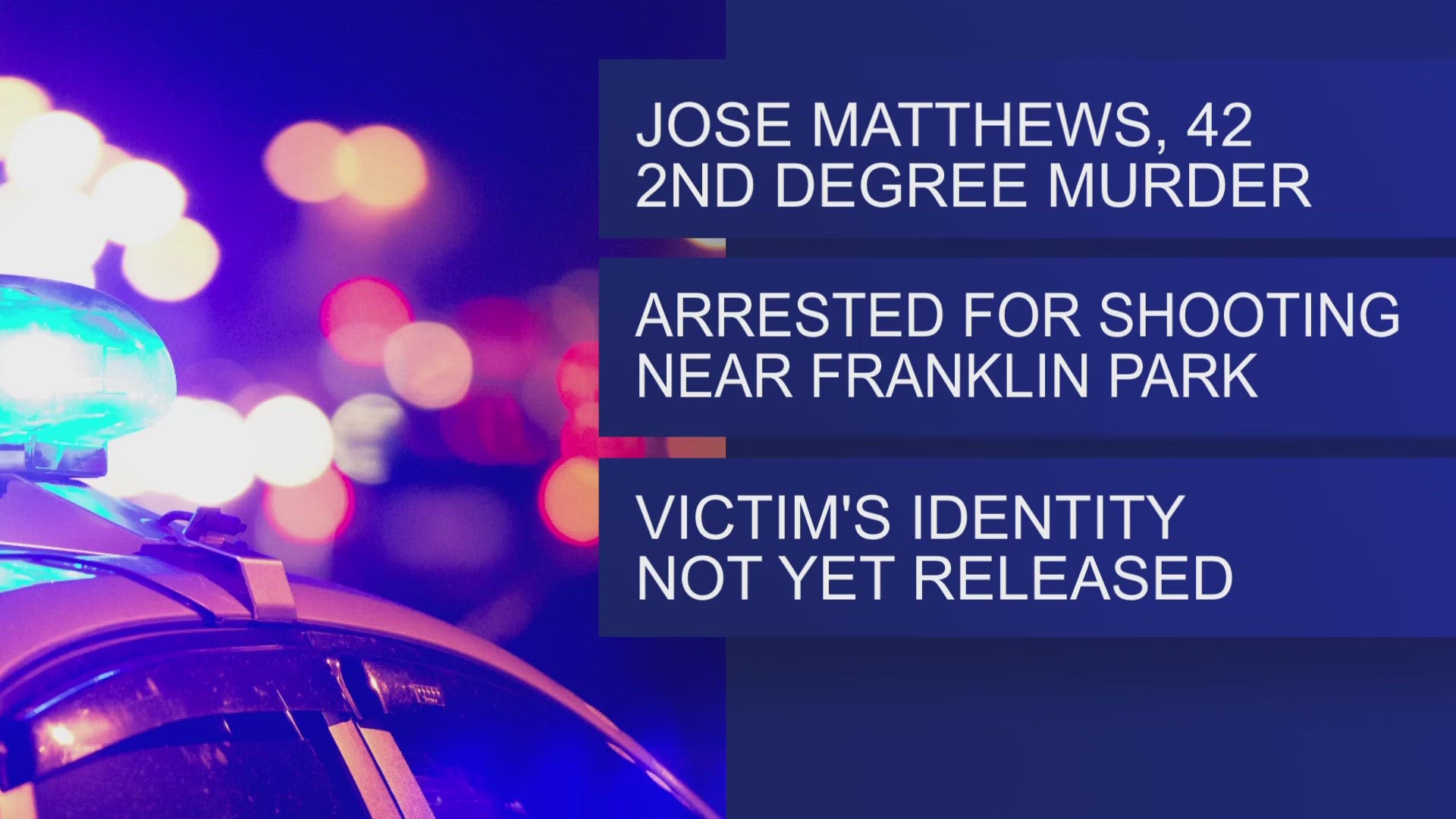 42-year-old Jose M. Matthews was booked into the Spokane County Jail on a second-degree murder charge.