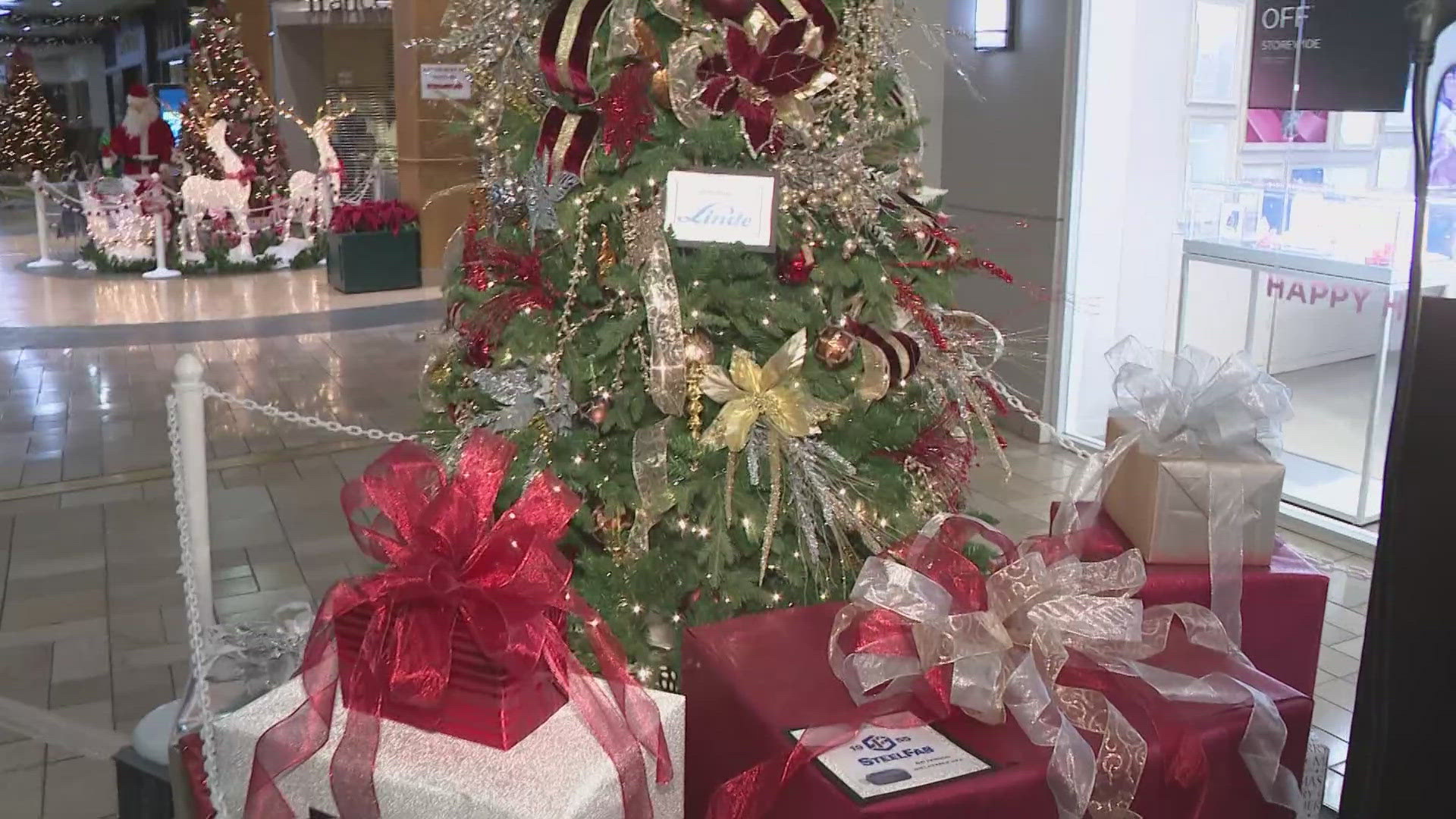 Individuals and businesses donate to create beautiful Christmas tree displays with values of up to $4,999 in decorations and prizes.