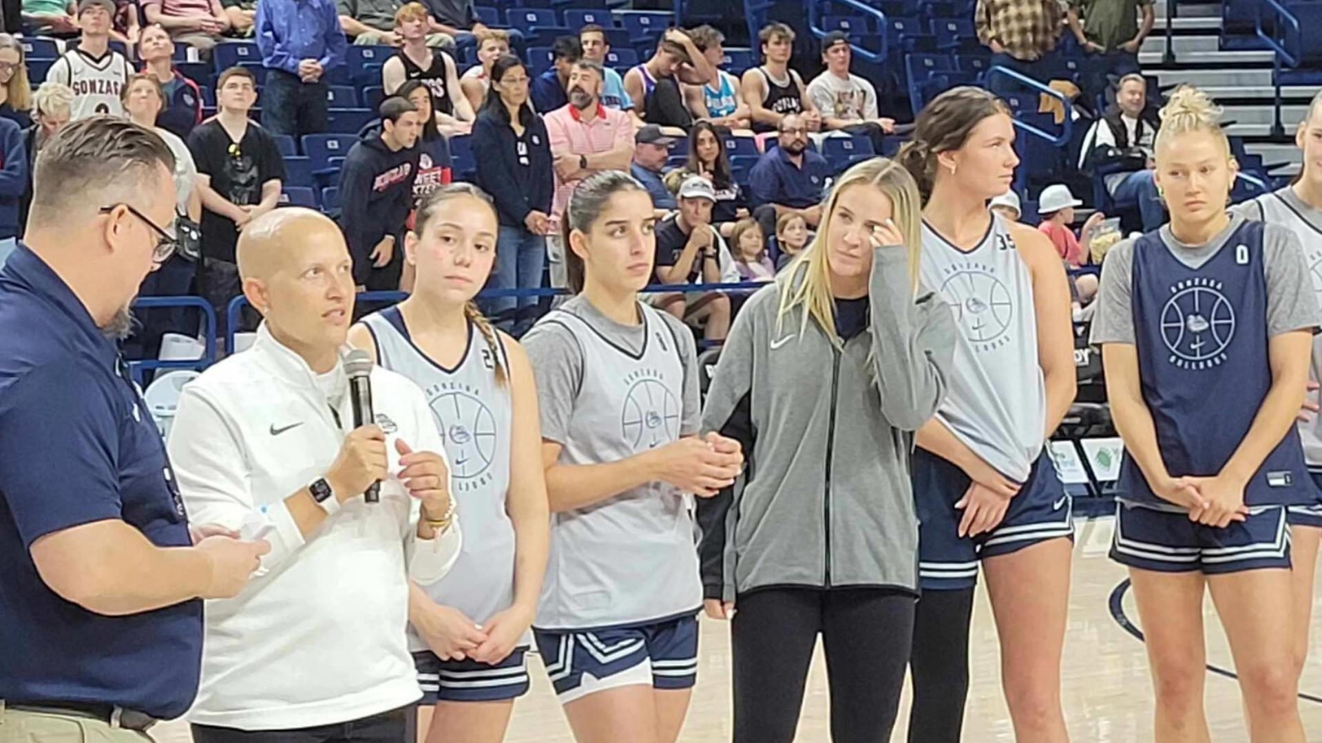 Bree Salenbien won the three point contest and newcomer Vera Gunaydin won the hot shot competition as Yvonne Ejim led the way in the scrimmage.