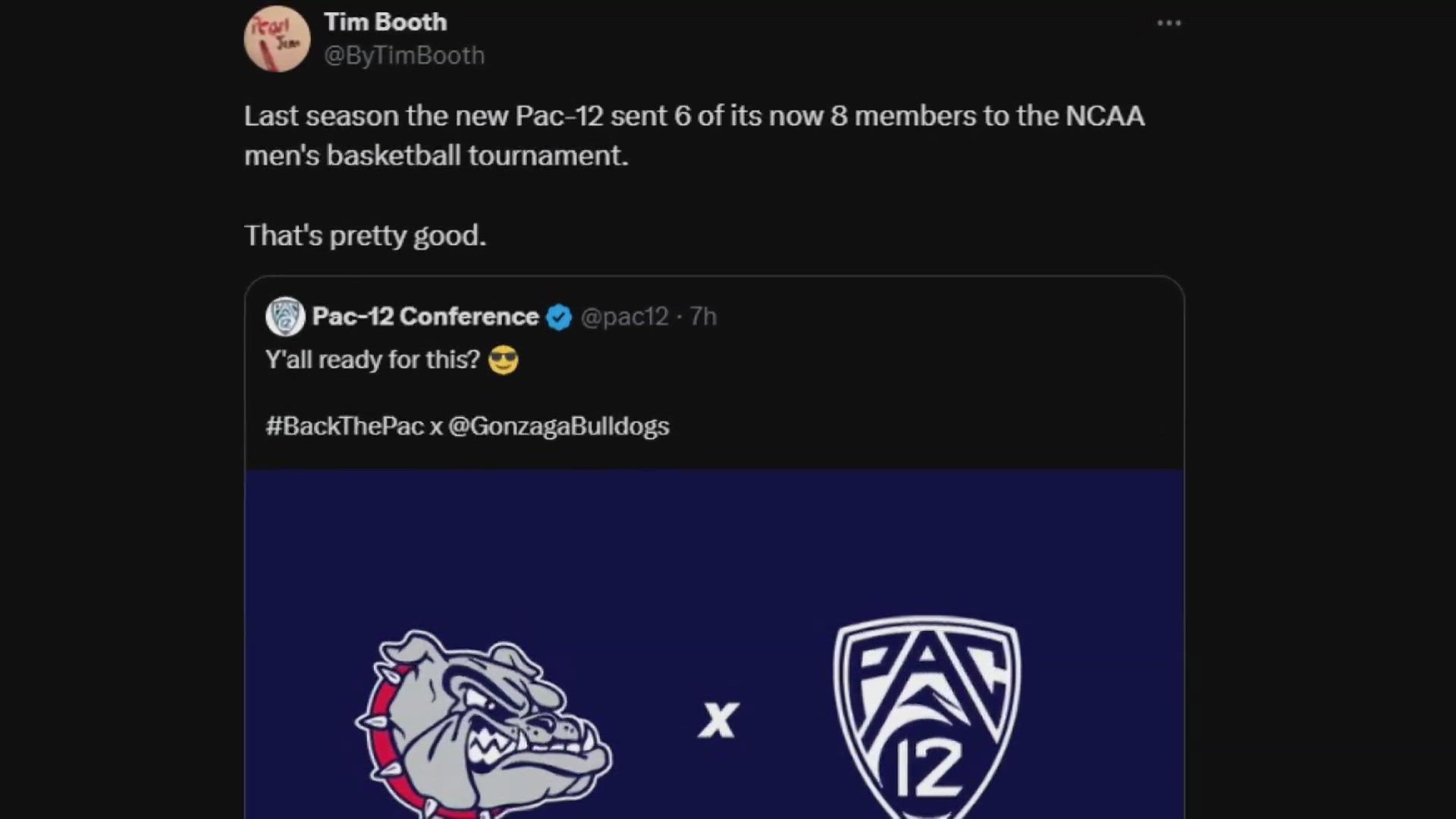 The West Coast Conference and Pac-12 Commissioner release statements on Gonzaga's entry into the Pac-12.