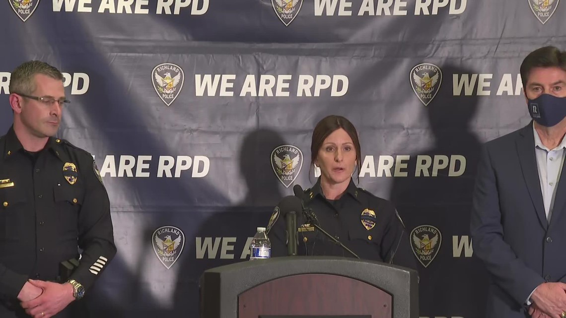 Raw: Richland Police give an update on Fred Meyer shooting amid search ...