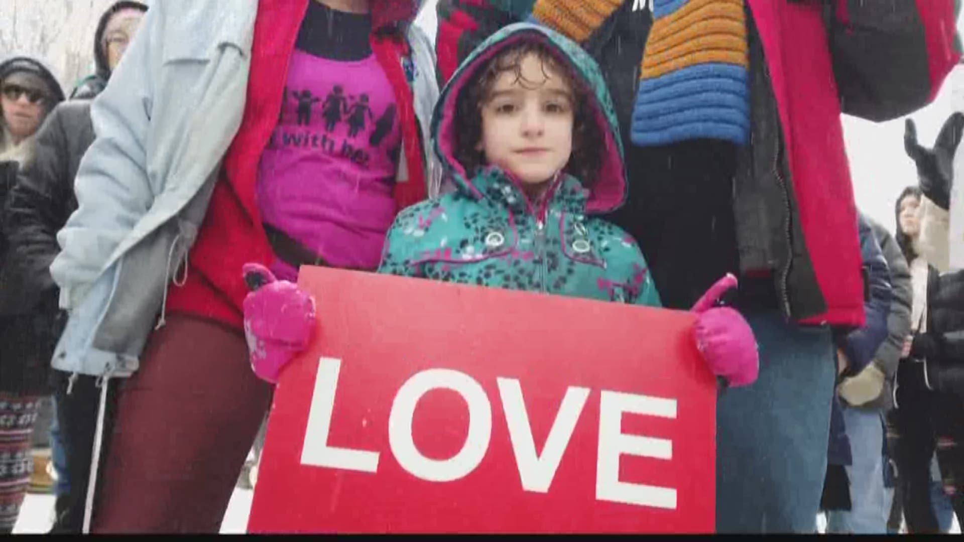 The annual event closed down the street as advocates for women's rights marched peacefully.