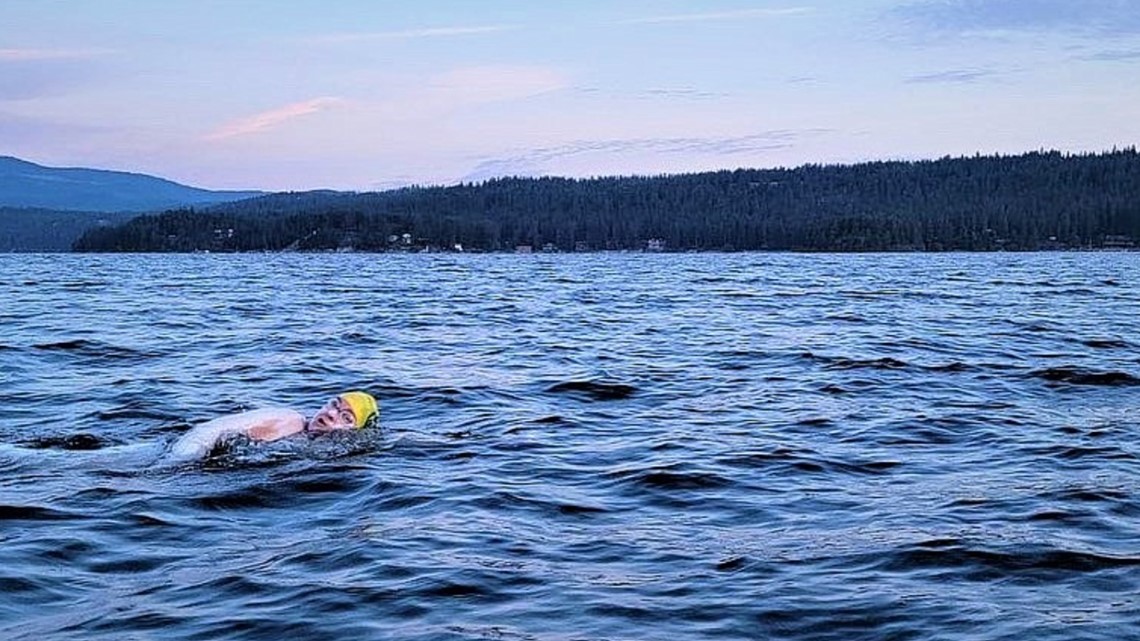 Liberty Lake woman the first to swim through Lake Coeur d'Alene - Vimarsana News