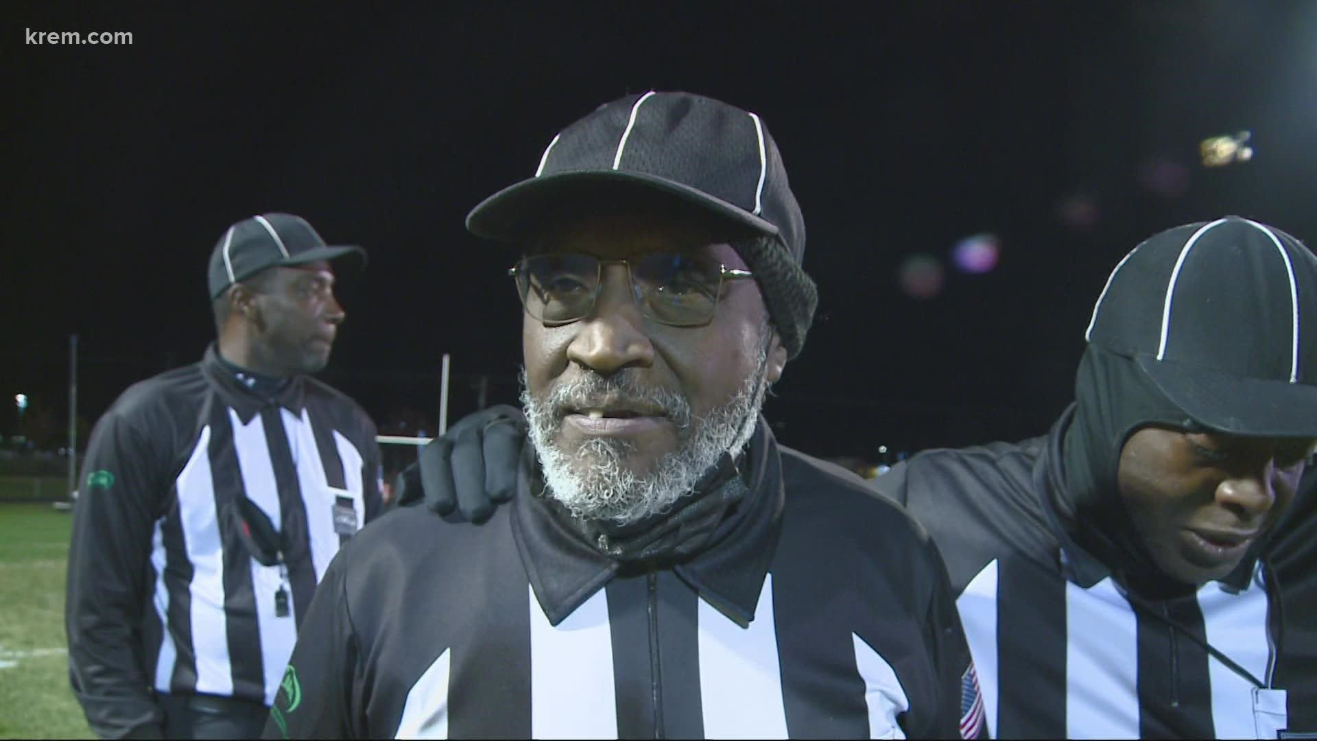The referee squad at the Freeman vs. Medical Lake football game was historic. They were the first all-black referee staff in Spokane.
