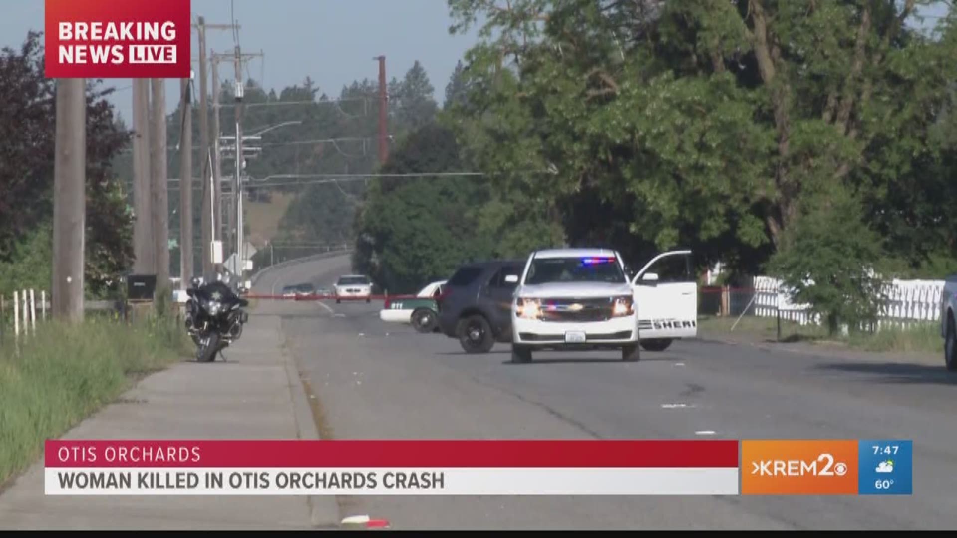 Crash kills woman in Otis Orchards (5-24-18)
