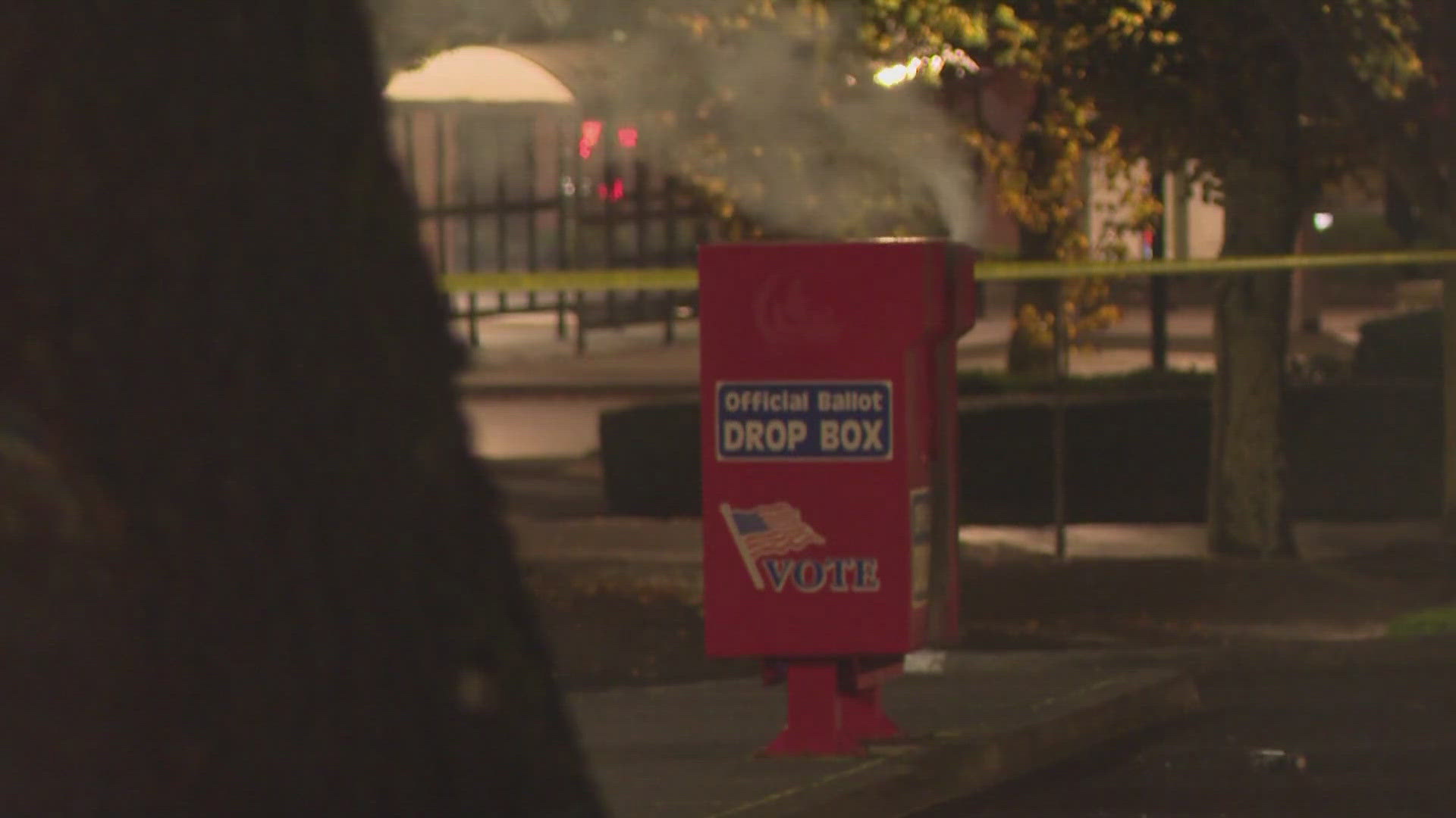 An automatic fire suppression device limited the damage in the Portland box to three ballots, but the suppression device in the Vancouver box apparently failed.