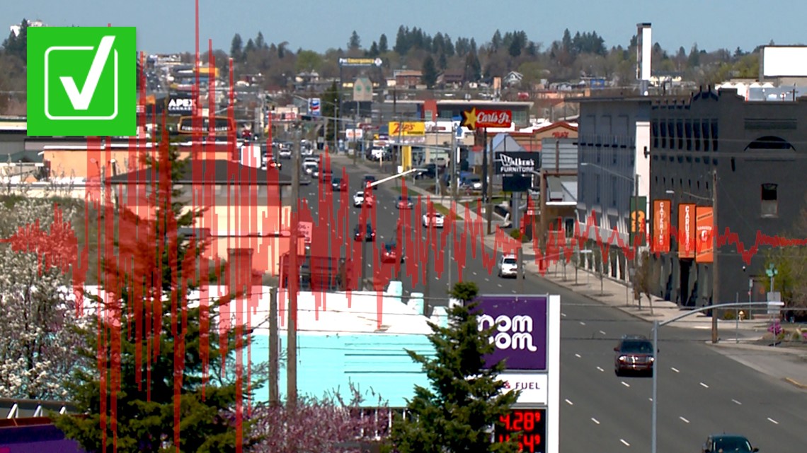 Yes, there is an earthquake fault in Spokane running northsouth