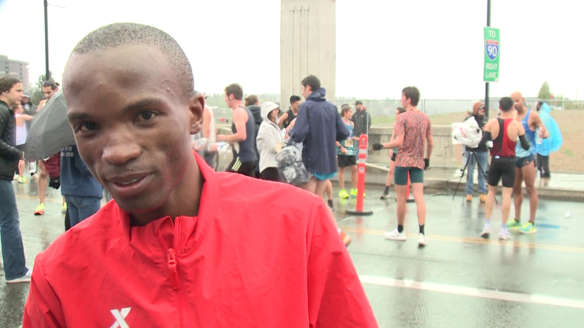 Ramakongoana, who flew all the way to Spokane from South Africa, finished the race in just under 35 minutes.