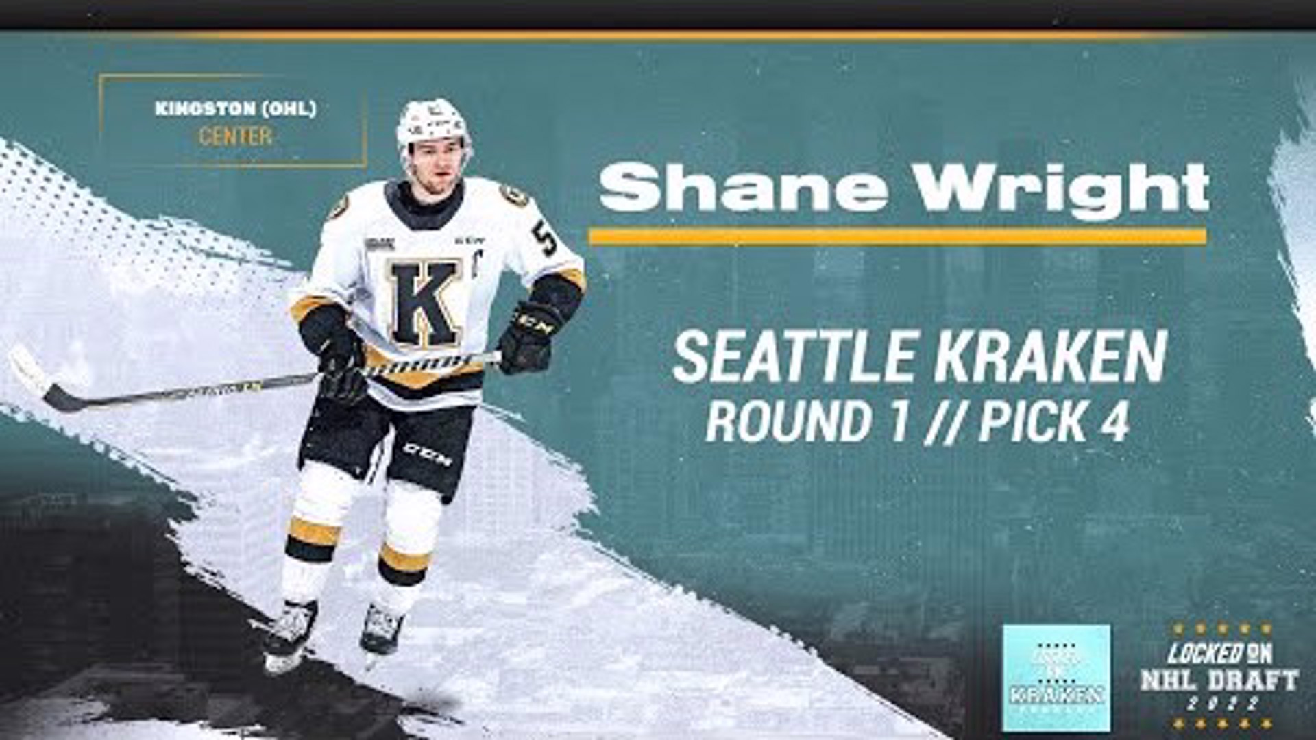 Kraken select Shane Wright with fourth pick in NHL Draft