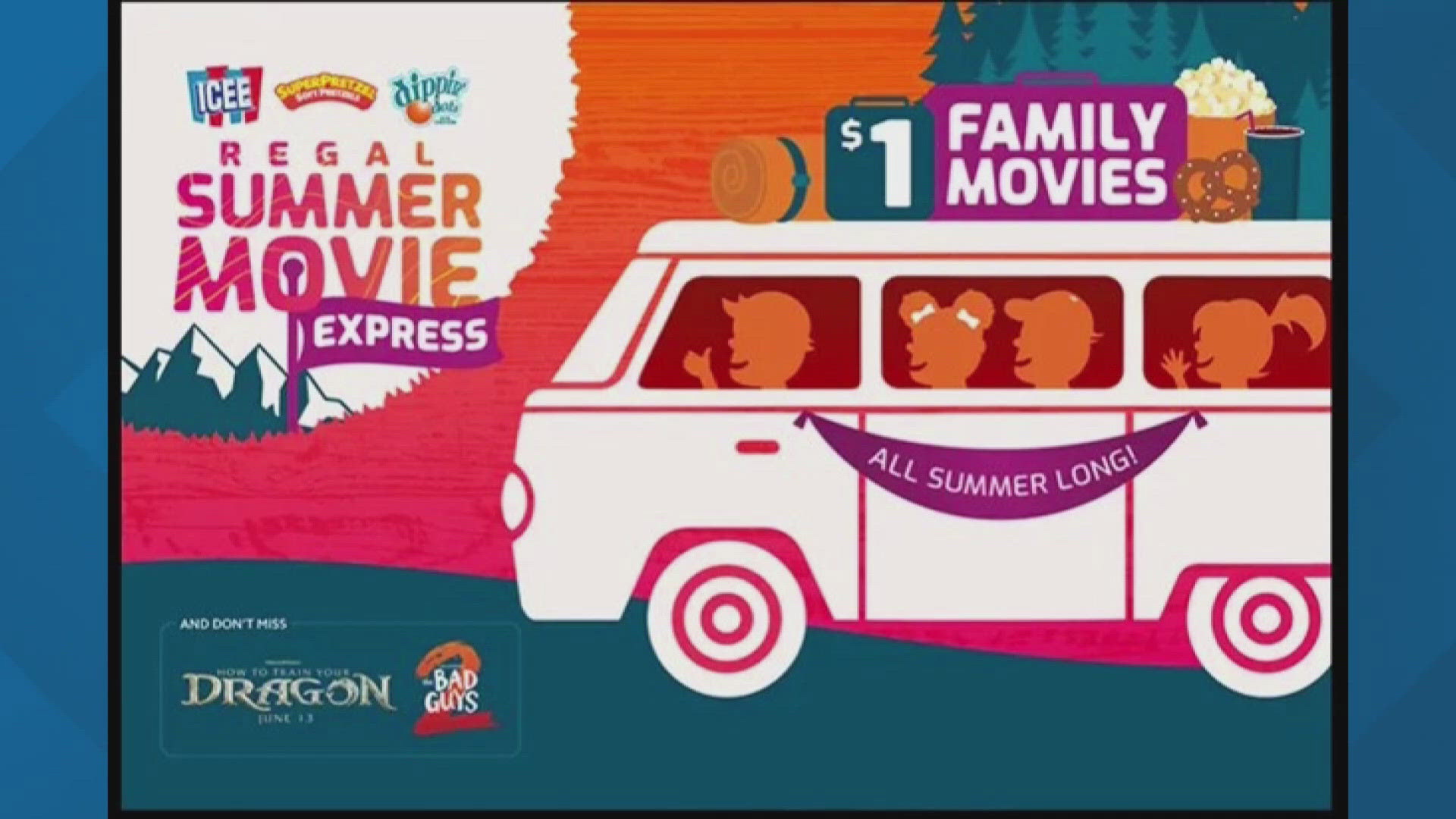 Starting June 10, Northtown Mall's Regal Theater will be offering $1 family movies every Tuesday and Wednesday until August 6.