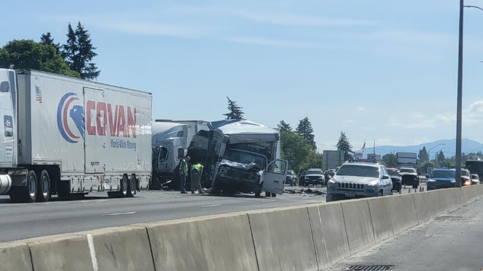 All lanes reopen on westbound I-90 near Havana Street after multi