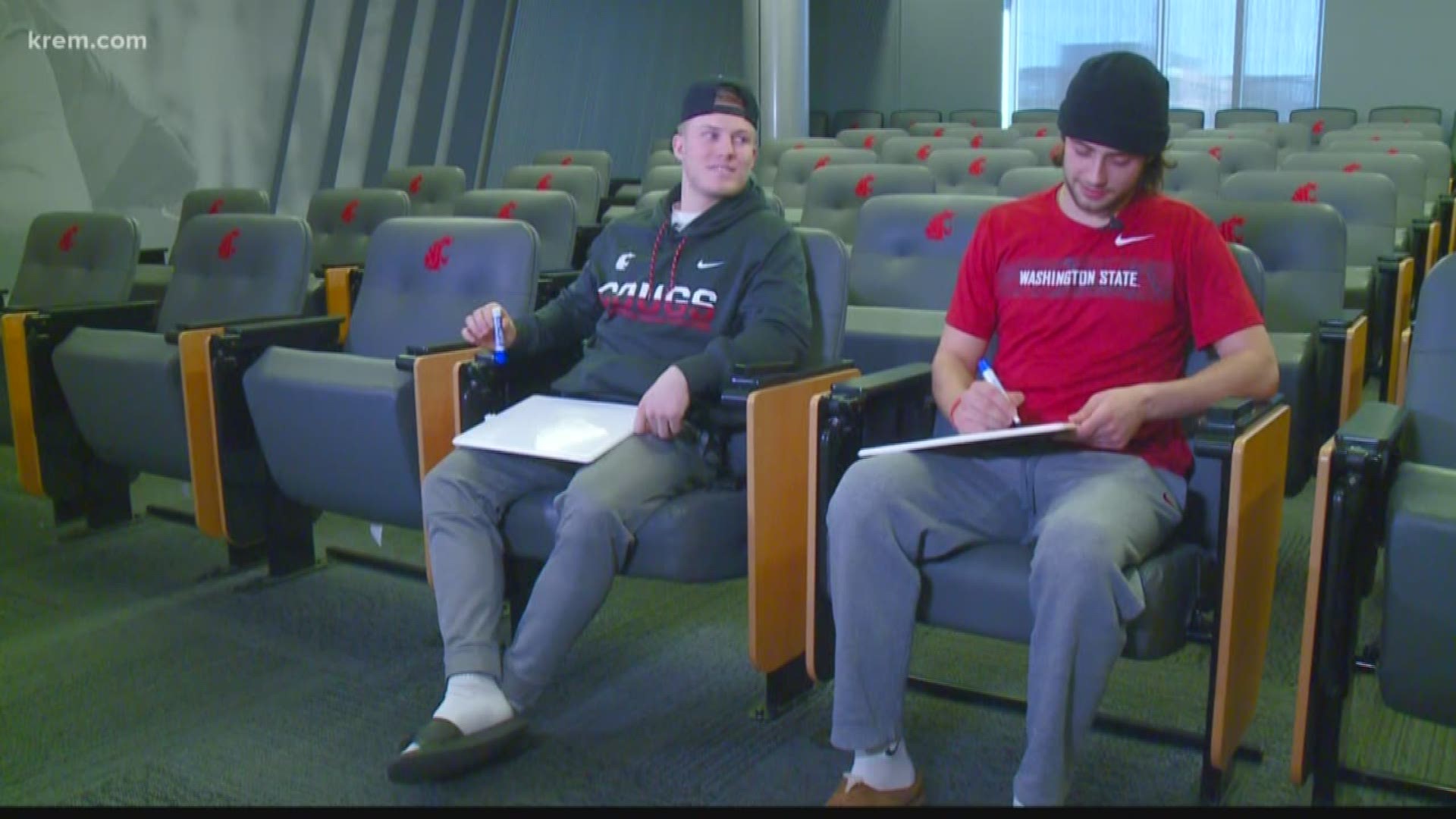 WSU QB Anthony Gordon and RB Max Borghi, who are roommates, battle it out to see who knows the other better.