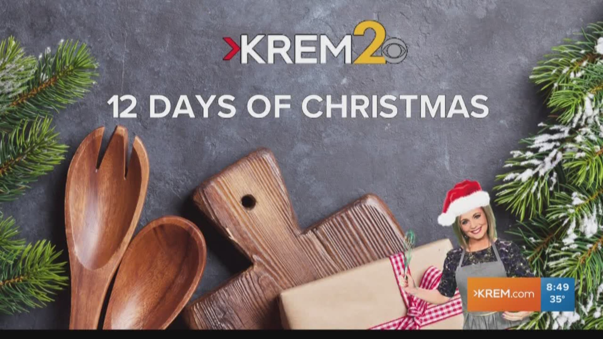 Brittany Bailey and Evan Noorani frost and taste delicious cherry jubilee cookies for KREM's 12 Days of Christmas.