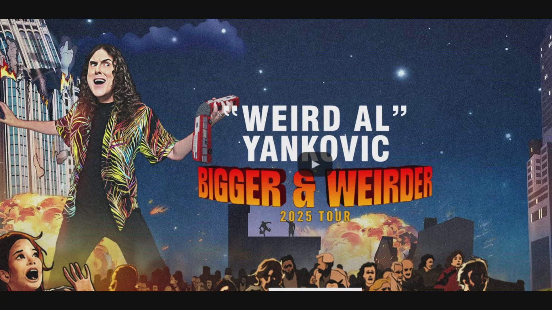 Yankovic announced he will be at Northern Quest on August 12, 2025. Tickets go on sale starting at 10 a.m. on September 27 on Weird Al's website.