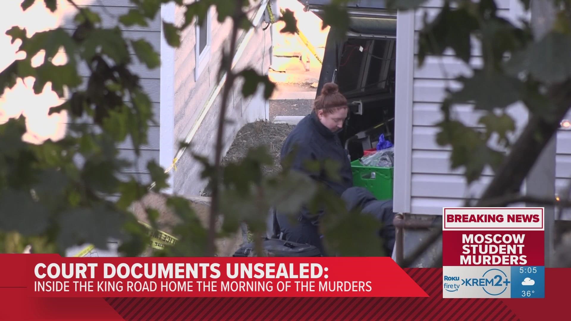 Court documents revealed new details about the murders of four University of Idaho students as well as the evidence police say ties Bryan Kohberger to the crimes.
