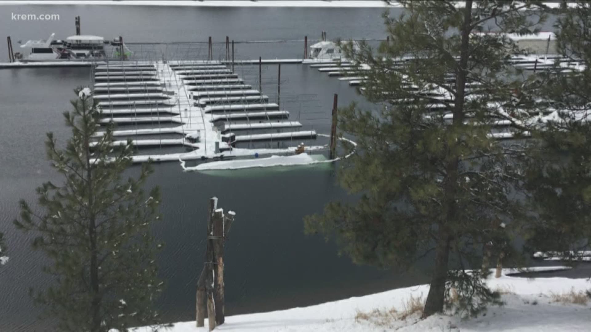 Post Falls boat sinks at Templin's