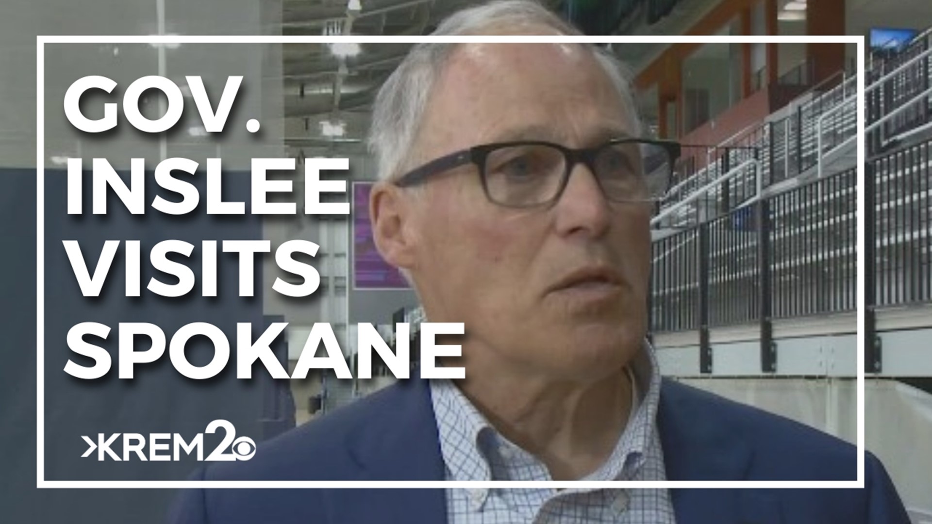 It was a short pit stop in Spokane, but a very busy day for Gov. Inslee.