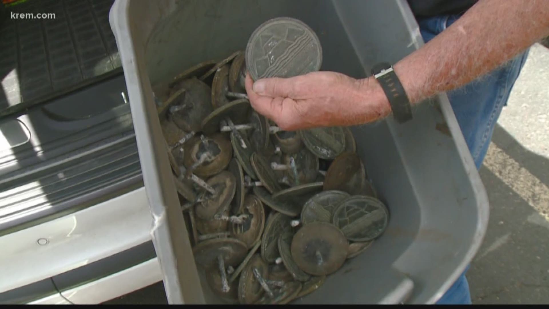Some of the medallions were stolen, so the parks department decided to pull the rest out and store them in a safe place.