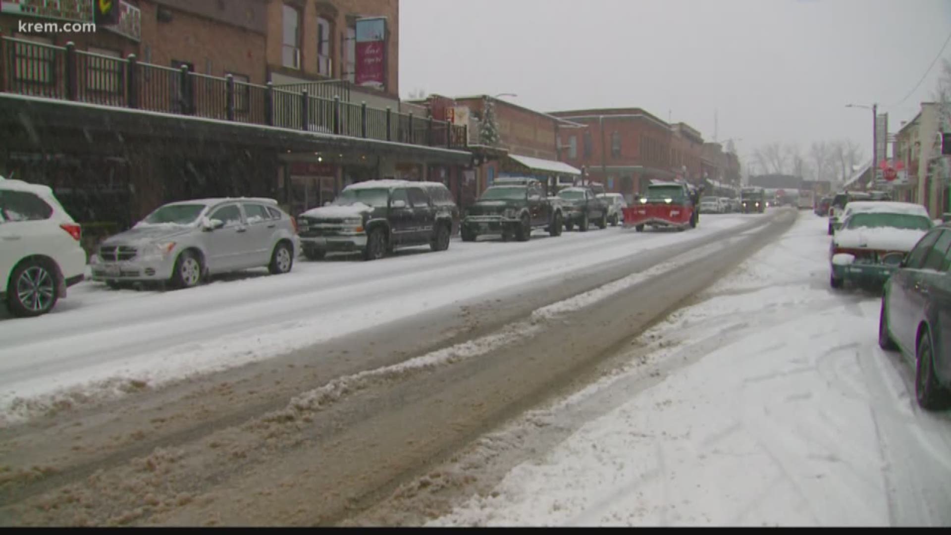 Forecasters were calling for up to seven inches of snow in Sandpoint and even higher amounts in mountain areas.