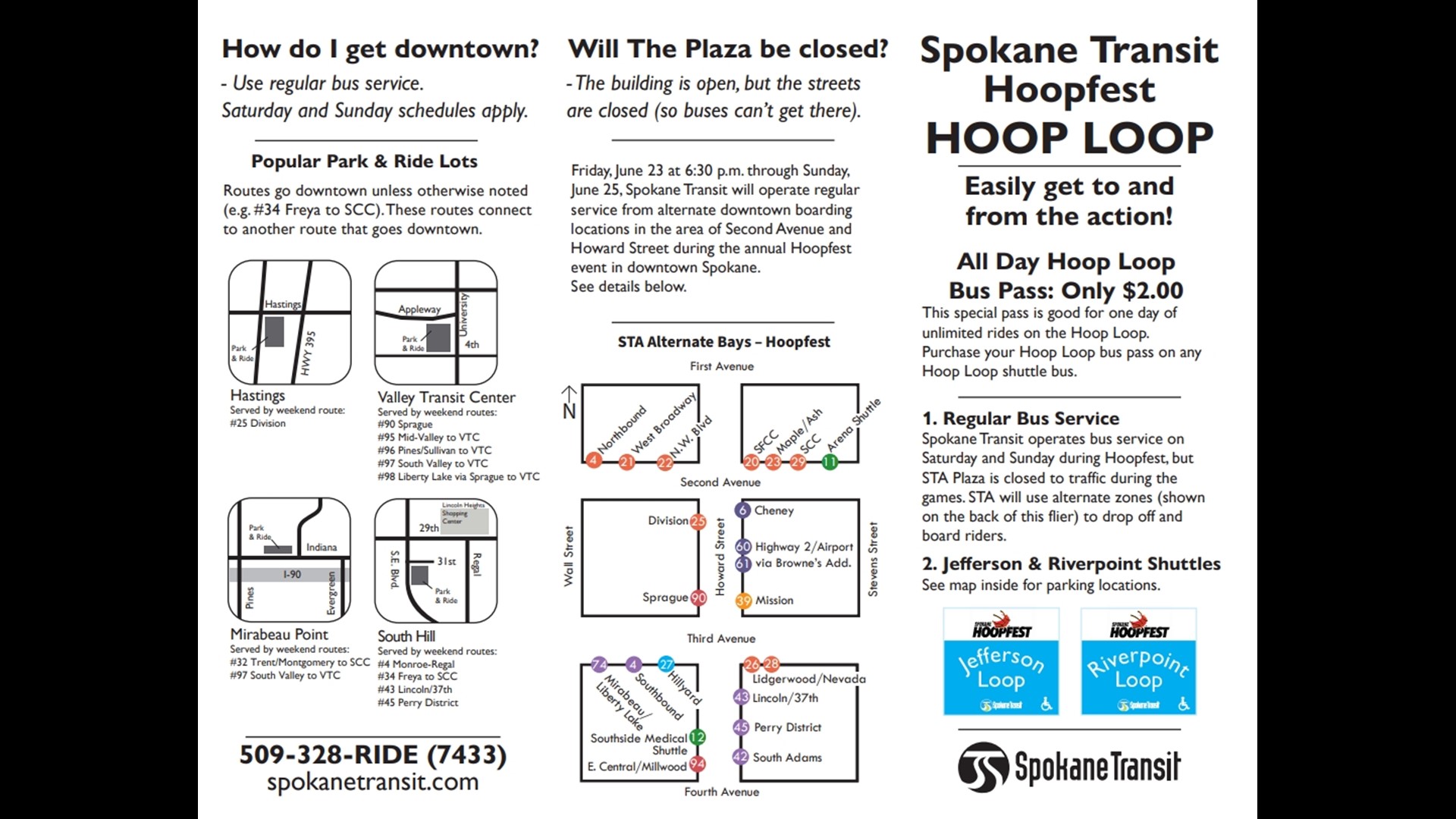 Here are the parking and bus routes for Hoopfest weekend