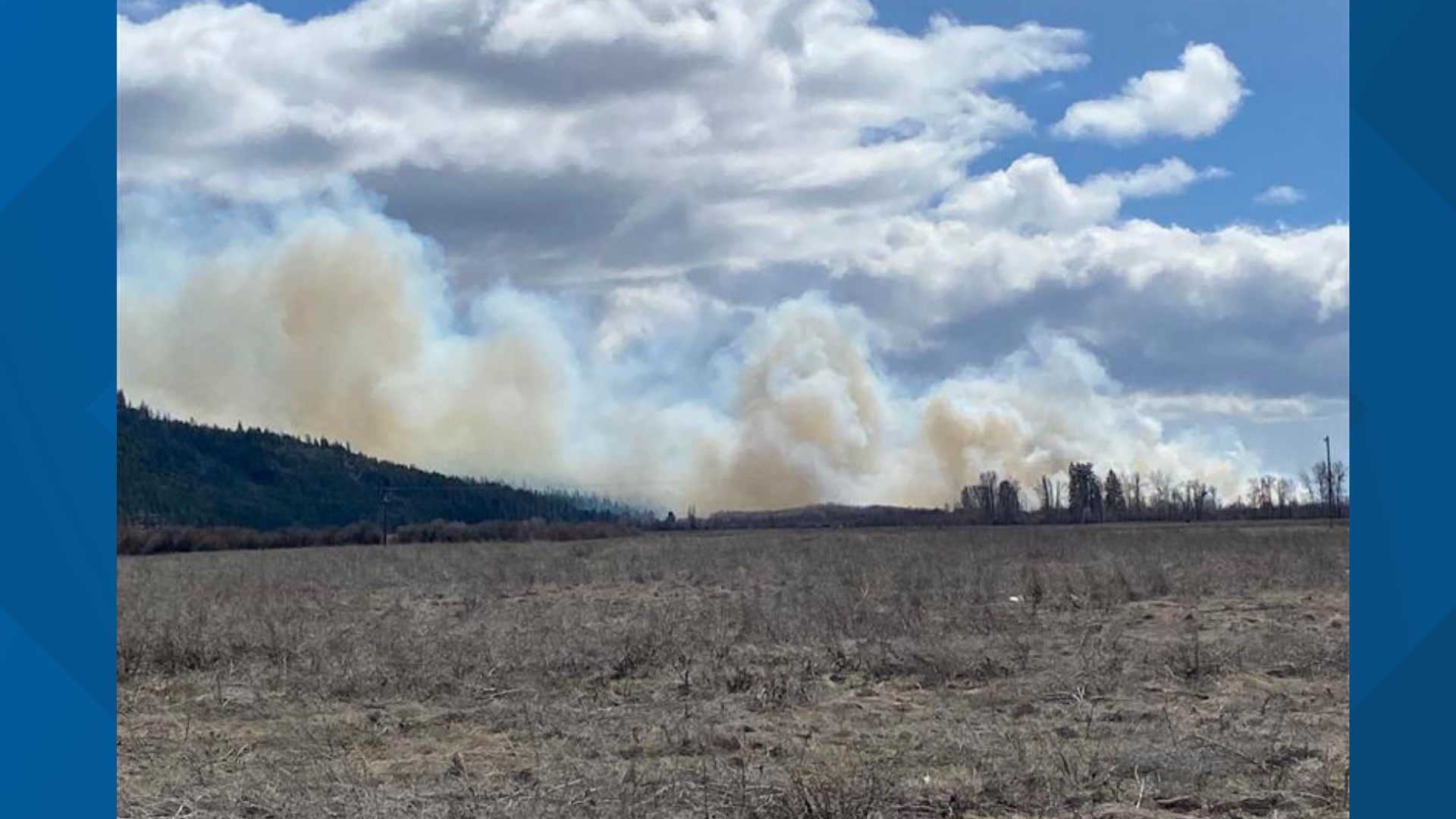 Wildfire reported north of Nespelem