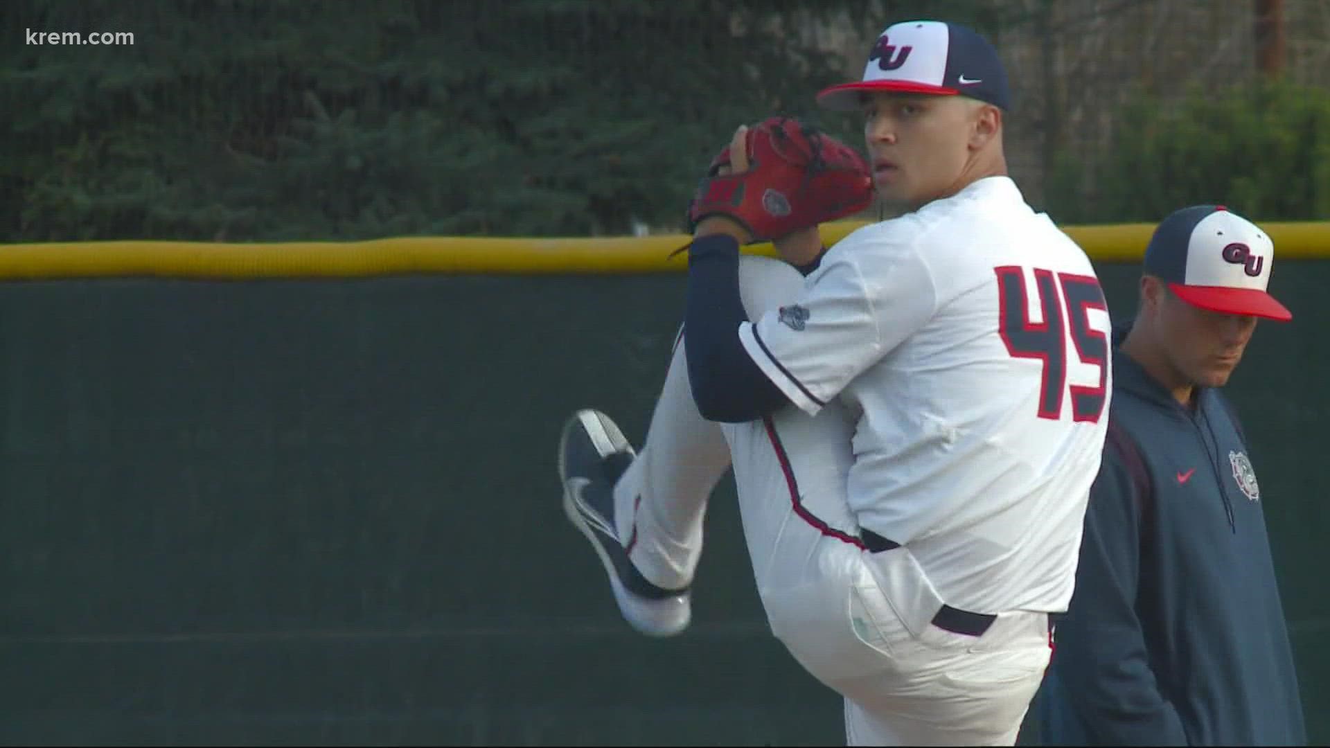 A big reason for Gonzaga's strong start this season has been the pitching staff which is led by sophomore Gabriel Hughes who's emerged as a star.