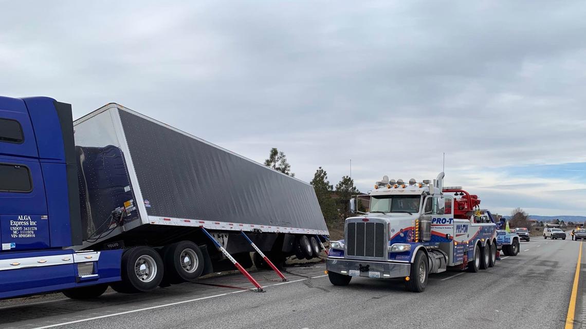 EB I-90 reopens near Liberty Lake due to serious crash with semi | krem.com