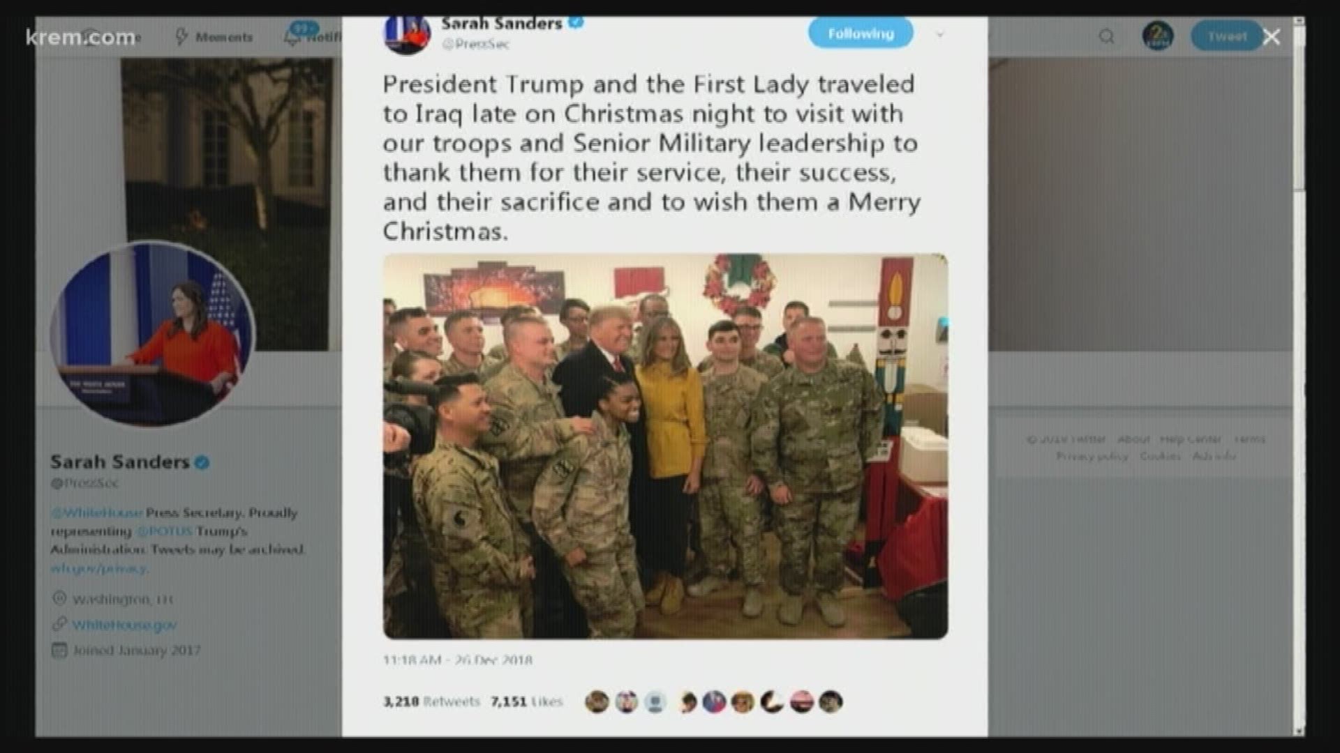 Top local and national stories at noon on Dec. 26, 2018