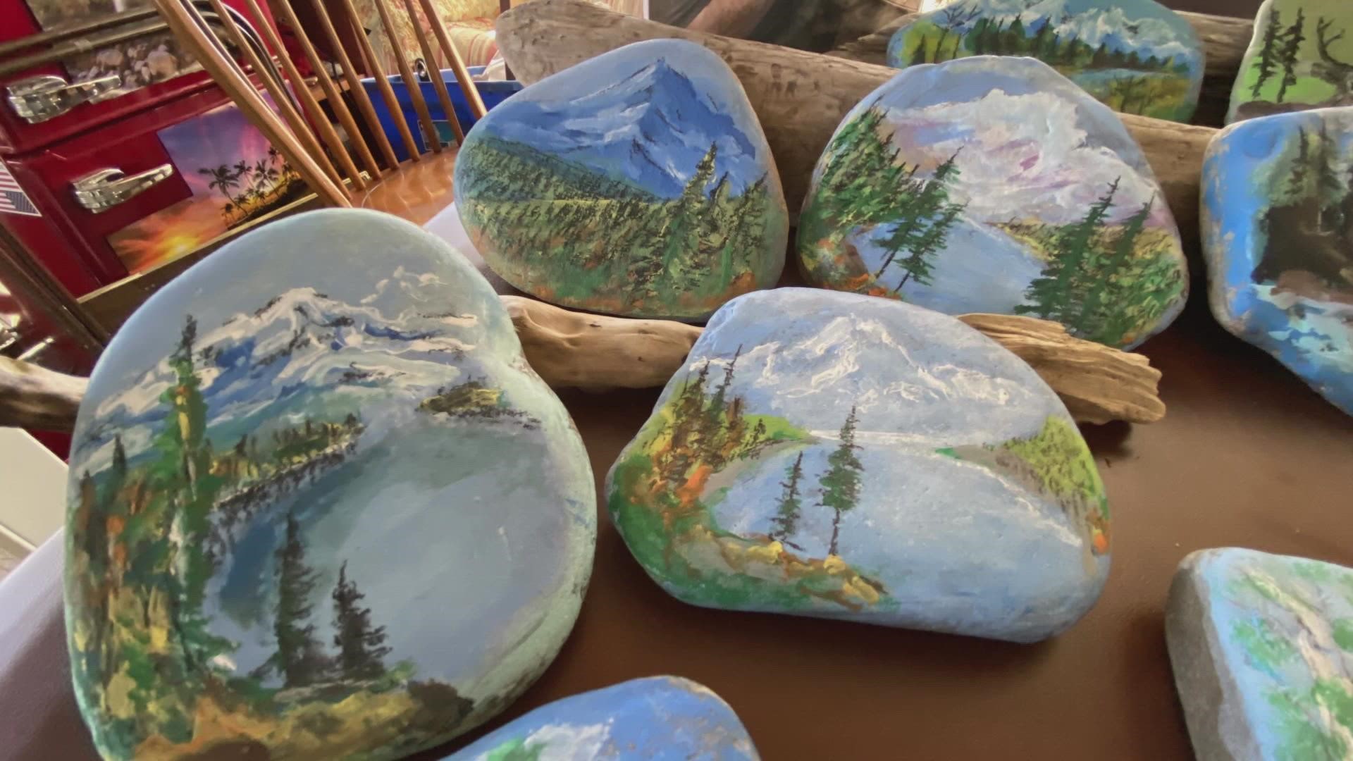 Wally's painted rocks are hiding across the Inland Northwest , including parks, trails, downtown, benches, lampposts, anywhere to brighten someone’s day.