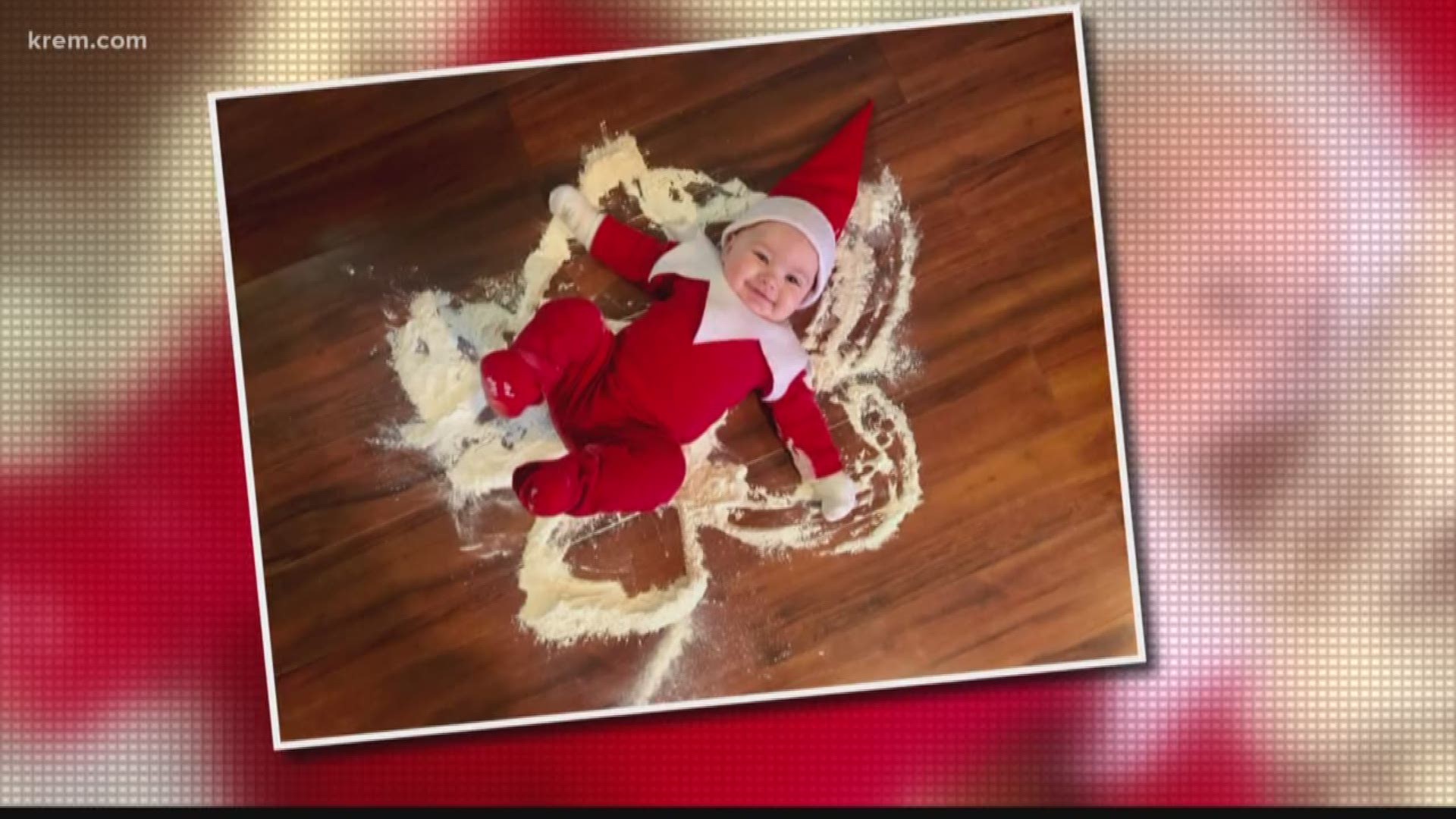Couple turns 6-month-old son into real life Elf on the Shelf