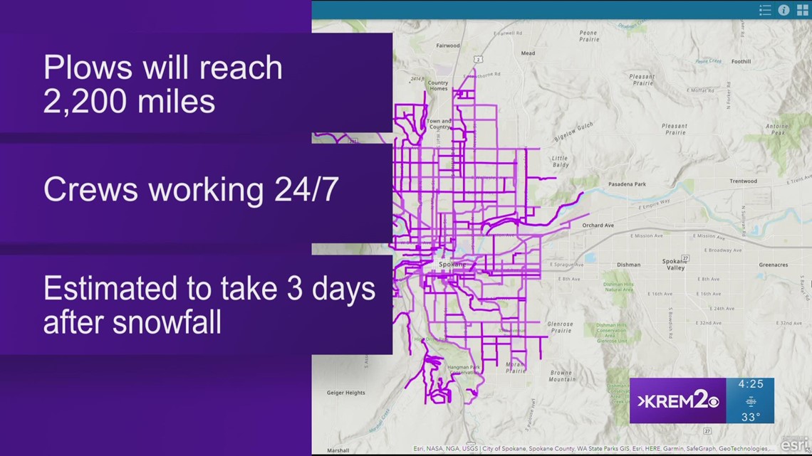 Here's How You Can Check The City Of Spokane's Progress On Plowing The ...