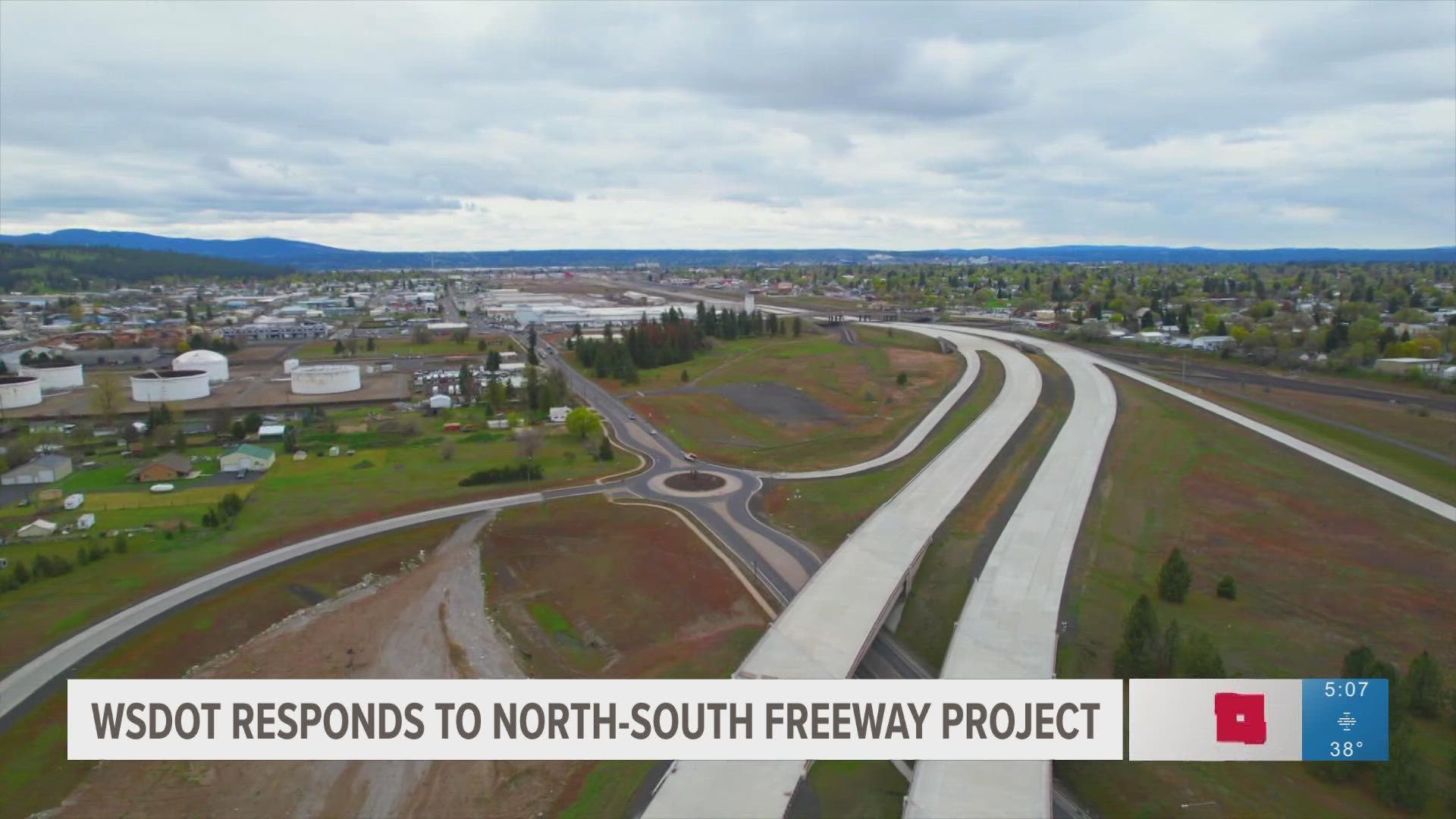 In a statement, WSDOT says numerous factors, such as project fund sources and statewide competition for contractors, can impact the North-South freeway timeline.