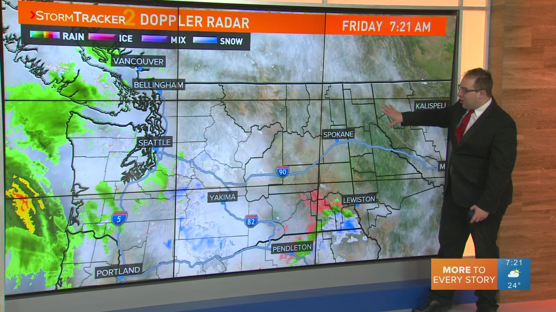 Spokane could see some light rain and mild temperatures as we head into the weekend.