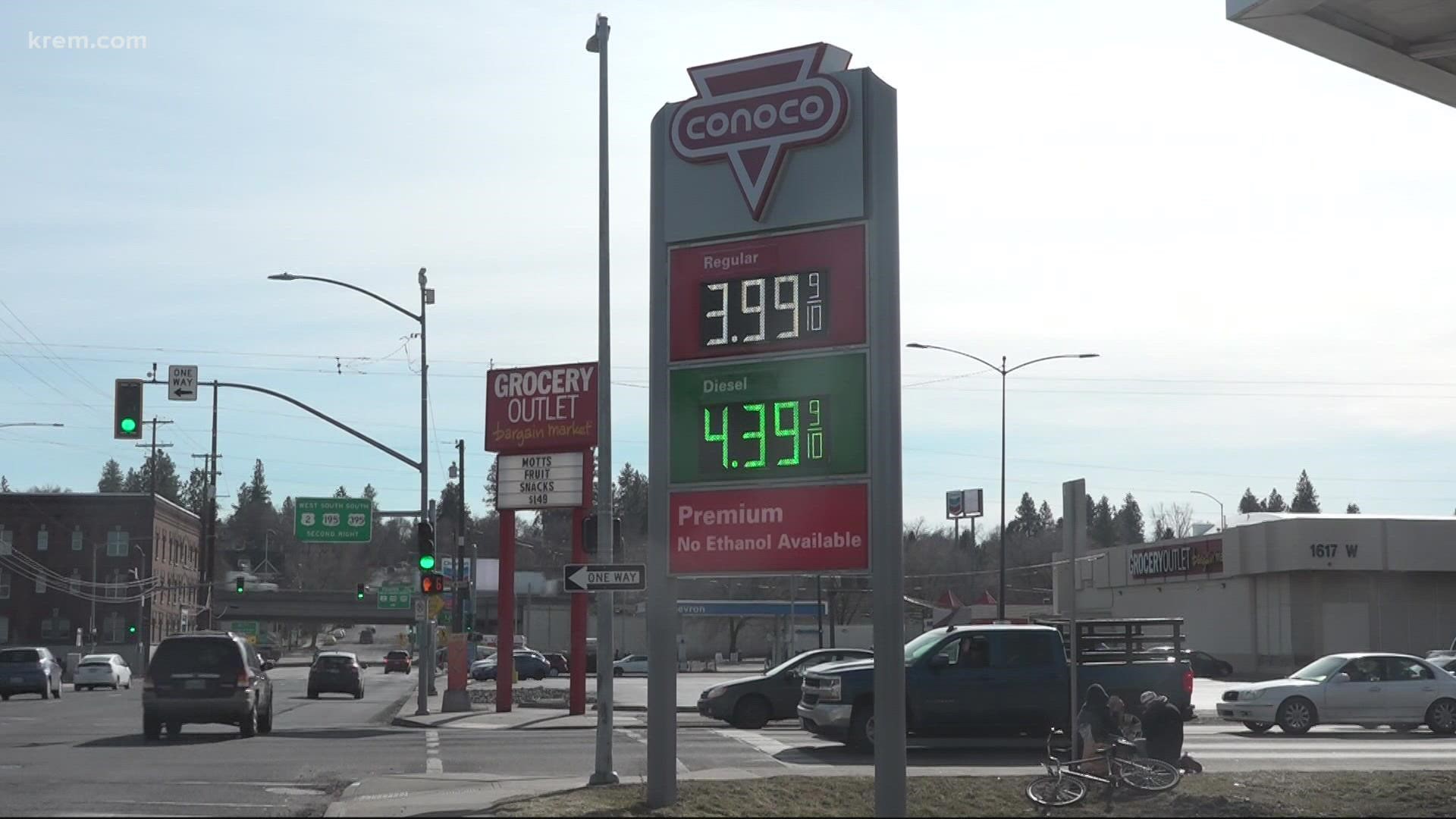 The newest numbers from the Bureau of Labor Statistics show that gas prices have gone up 38% in the past year.