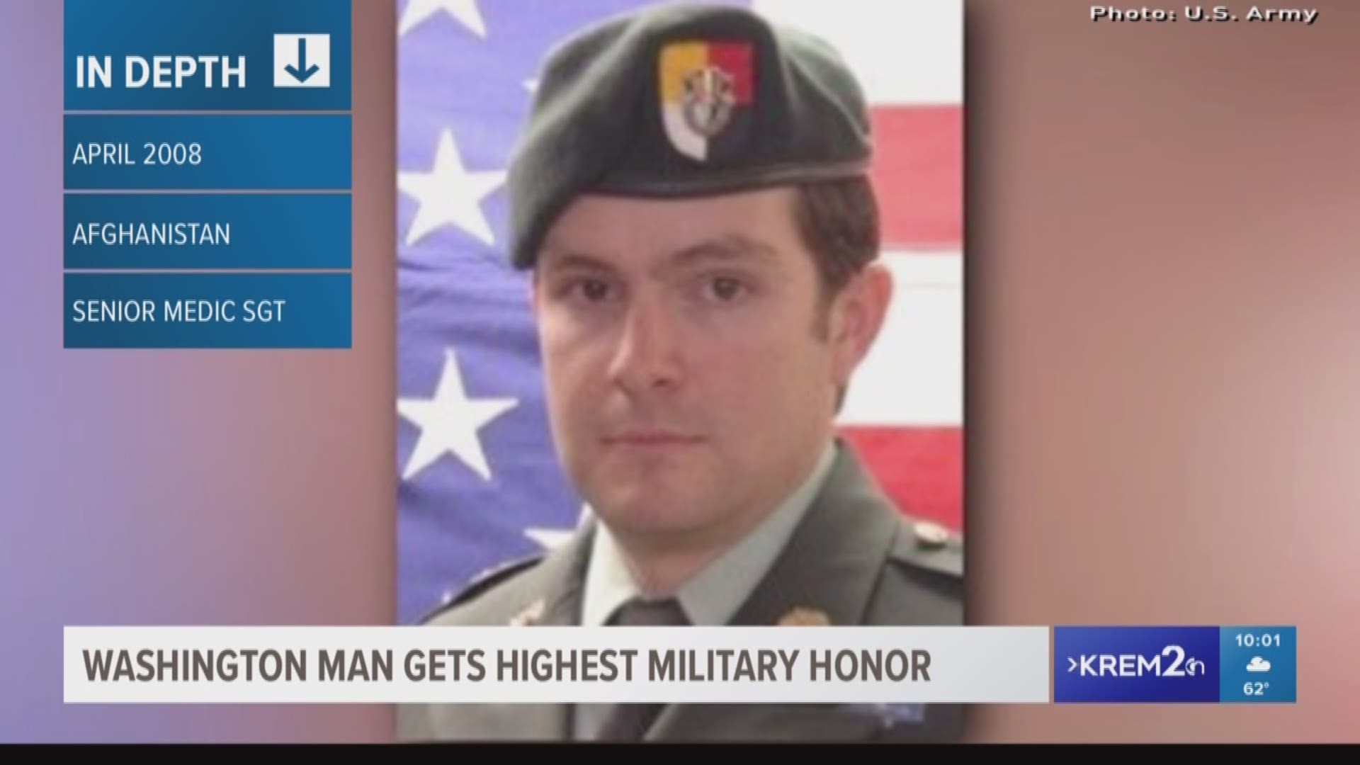 Washington man gets highest military honor: 10 p.m. (9-21-2018)