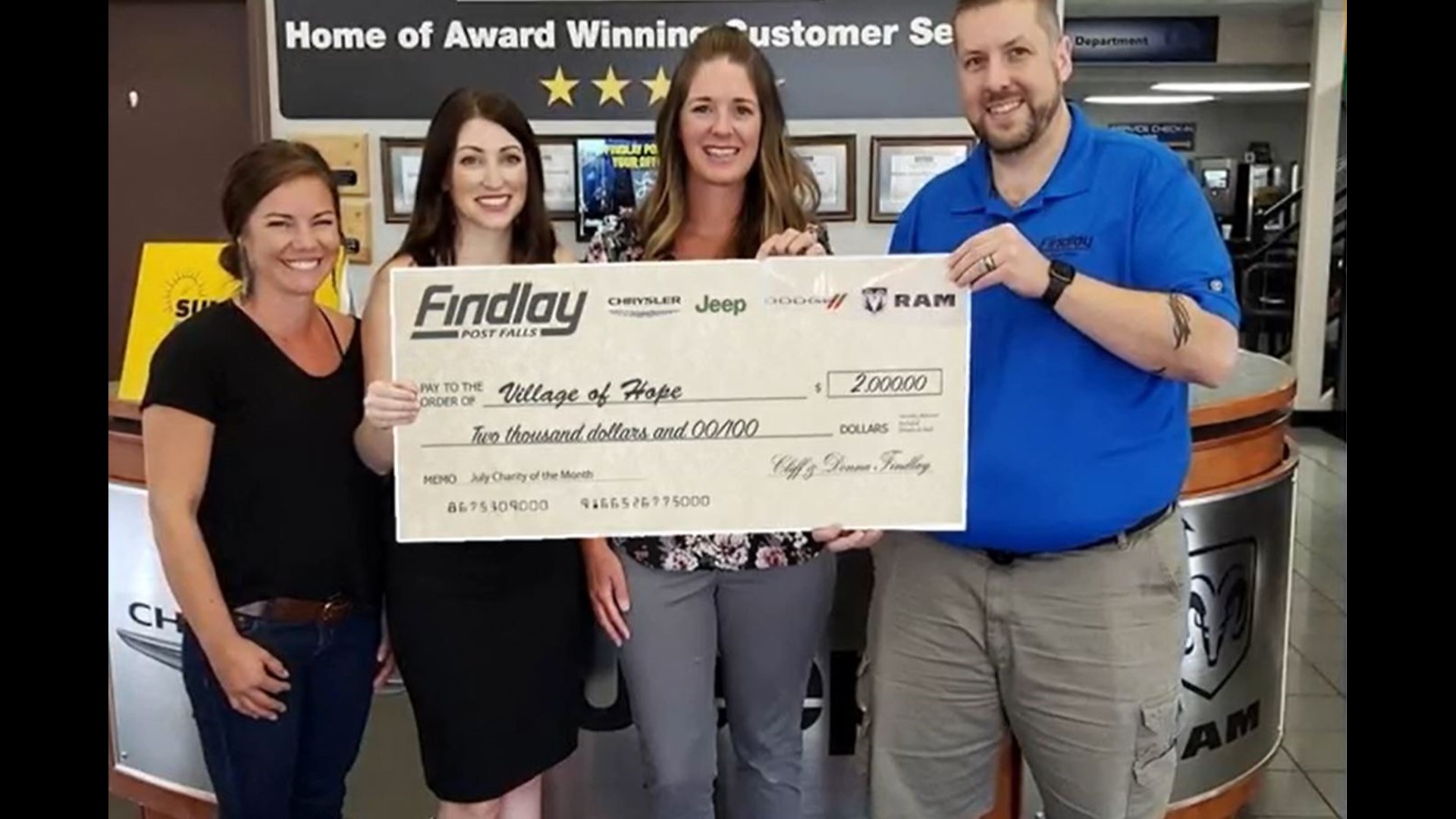 Findlay Automotive Group: More than a dealership. Highlighting the Charity of the Month program.