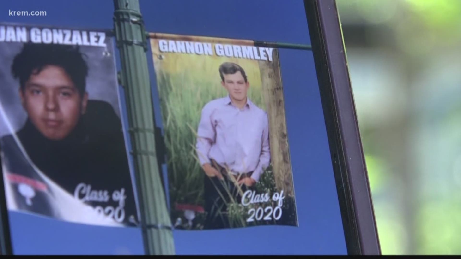 A local woman came up with the idea to put up banners of graduating seniors up and down city streets to honor their accomplishments.