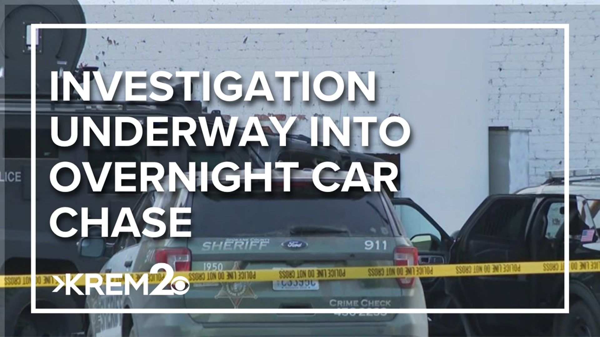 According to police, a car chase began overnight in Airway Heights. The suspect vehicle allegedly drove on I-90 and ended up driving into a wall near 2nd Avenue.