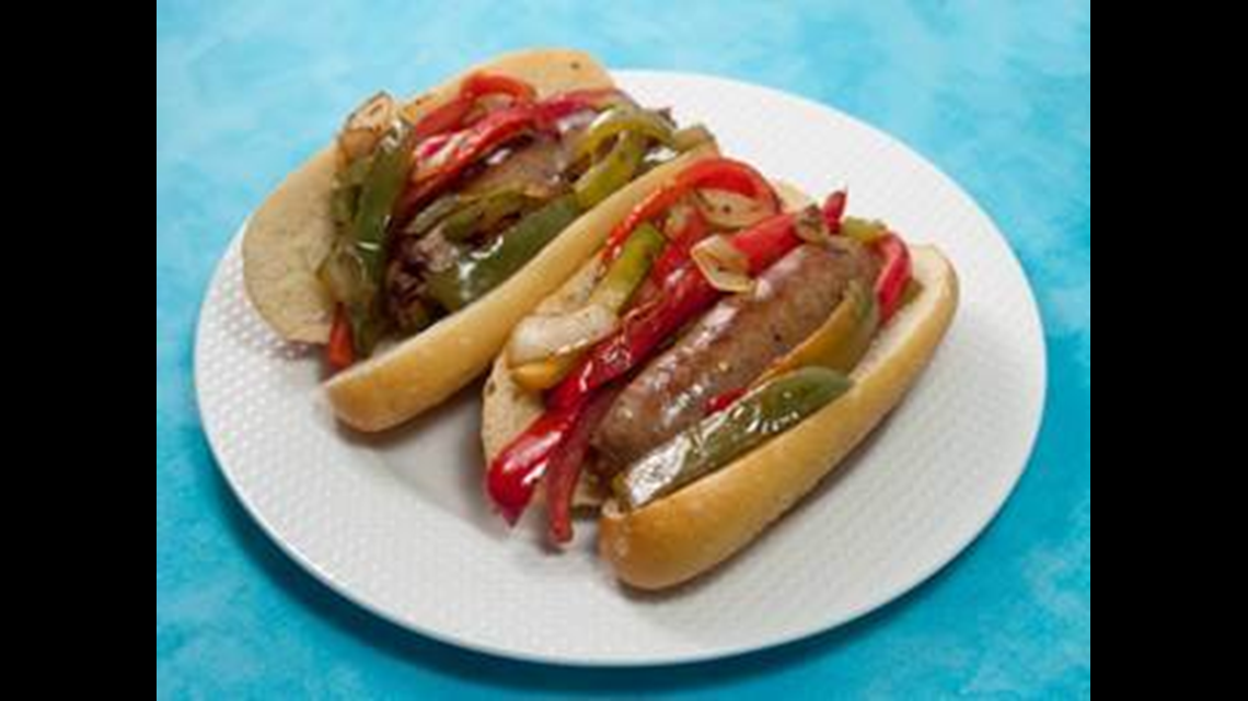 Tom's BBQ Forecast NYC Italian sausage sandwiches