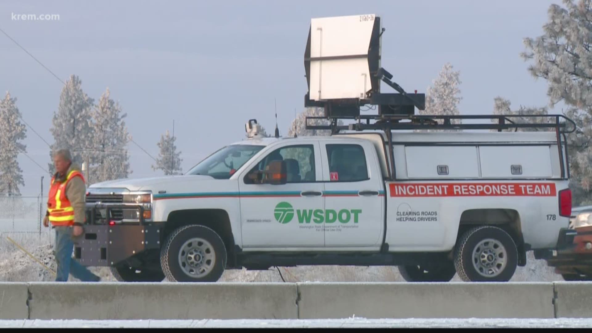 In total, WSP said there were 35 crashes on I-90 from Medical Lake to Geiger. In total, 127 vehicles were involved.