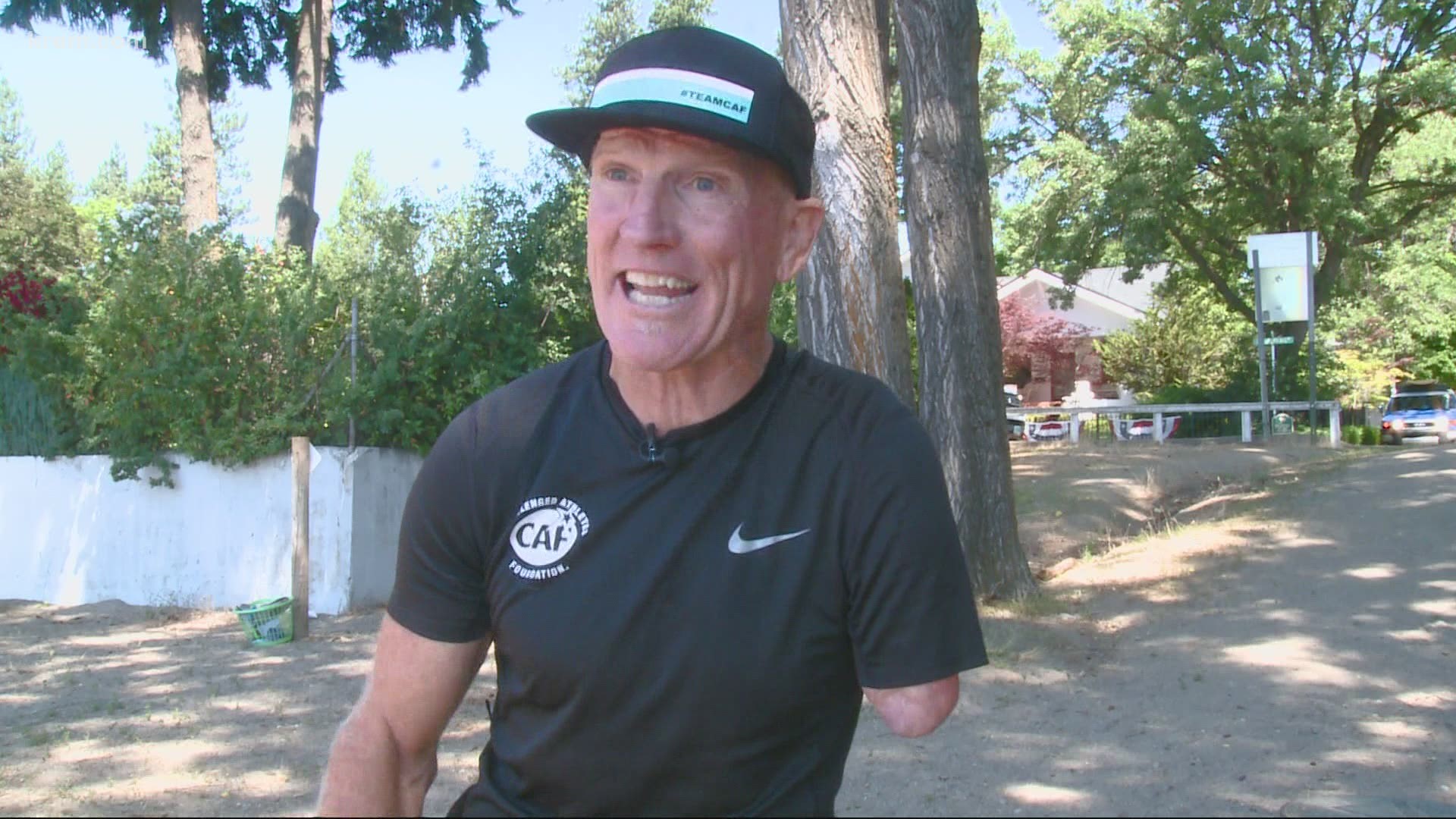 Athletes who are missing an arm or who survived a stroke are participating in the race in Coeur d'Alene this year.
