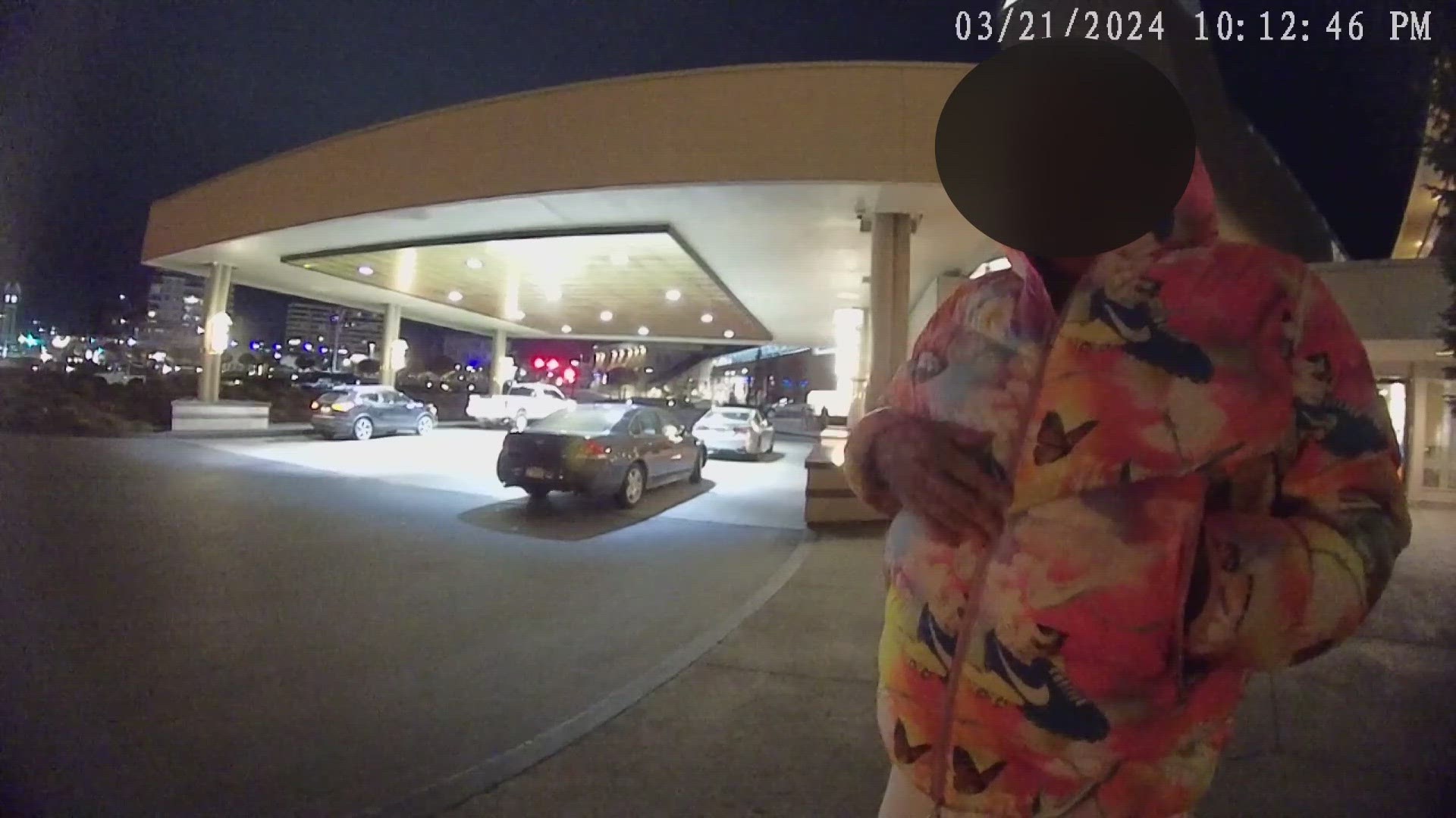 Body cam video shows one of the team's chaperones speaking with police shortly after the incident.