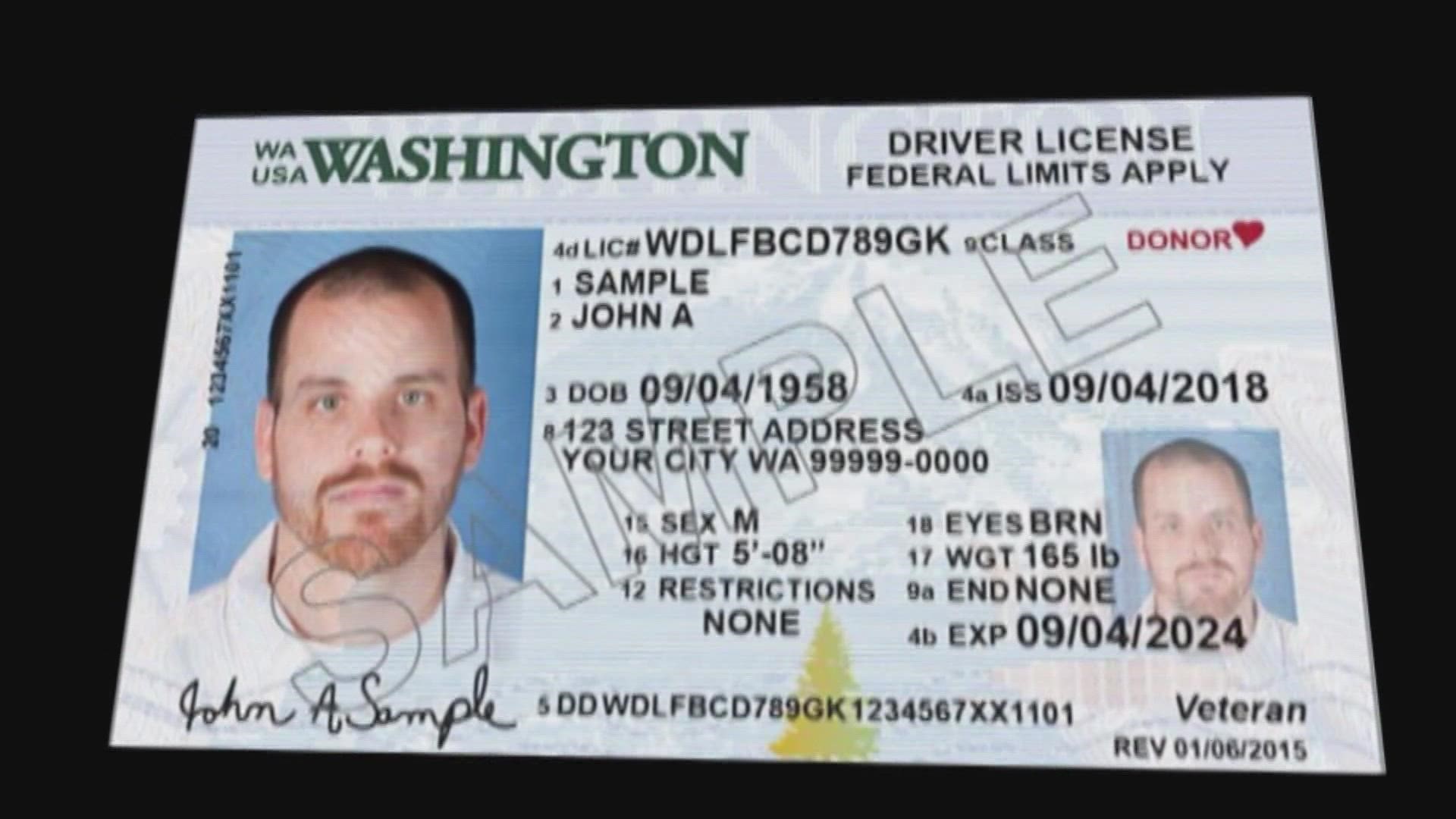Wa Drivers License Reissue Fee