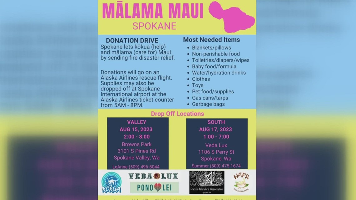 Spokane Pacific-Islander businesses collecting donations for Maui - Vimarsana News