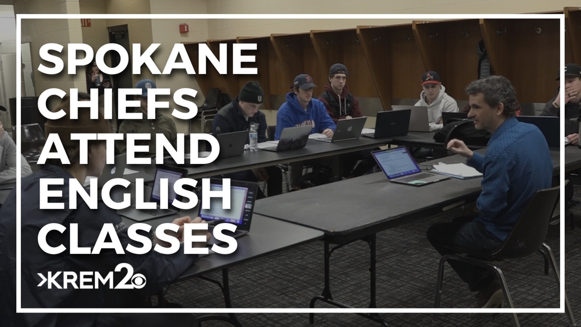 For the past five months, the Spokane Chiefs have been attending a five-credit college class in a makeshift classroom at the Spokane Arena.