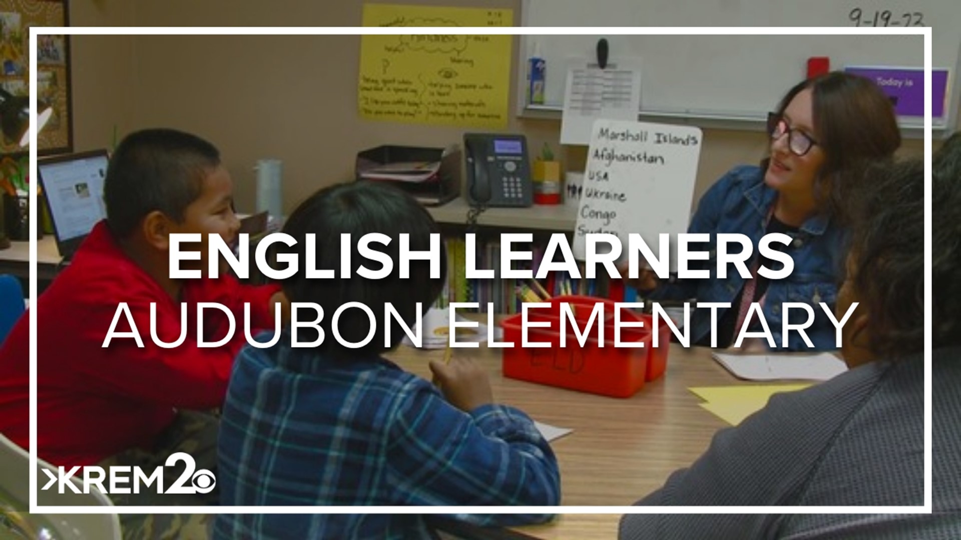 The English Language Learners class has students from all over the world including from the Marshall Islands, Afghanistan and from all over Africa.