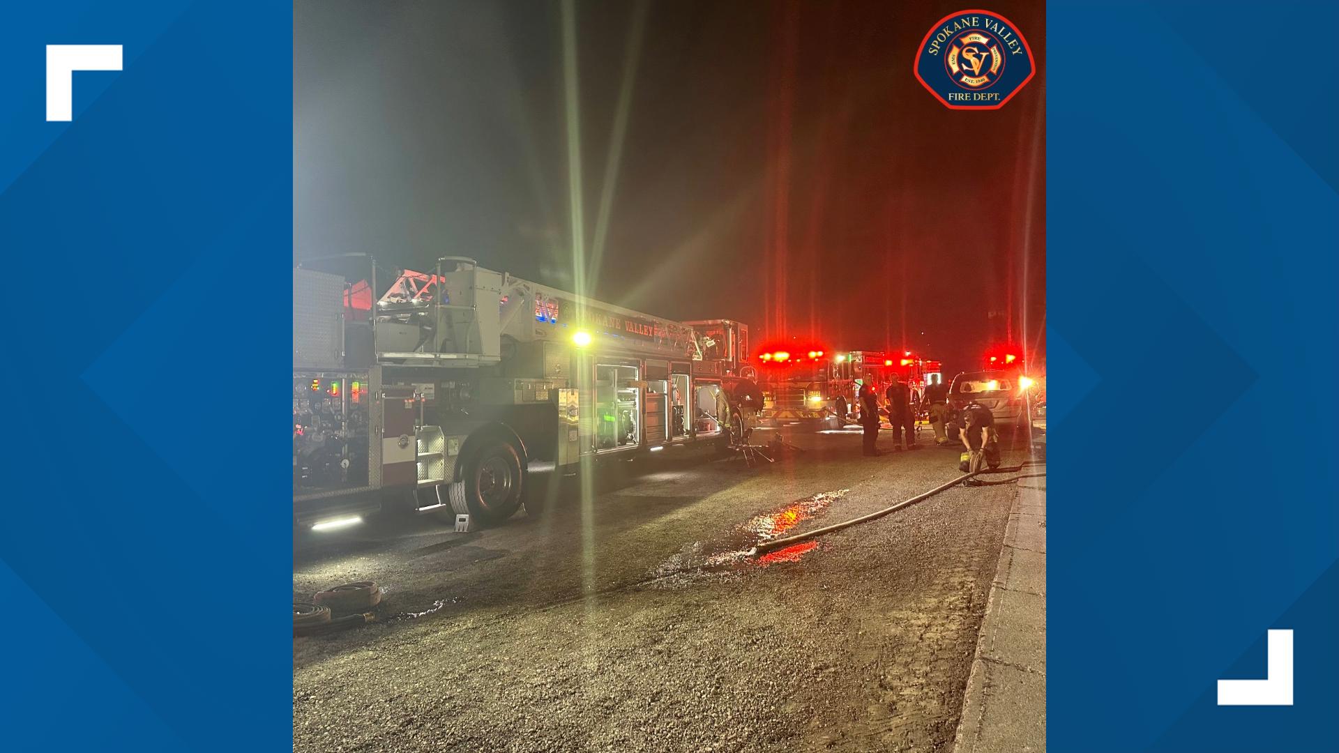 Reported trailer park fire breaks out in Spokane Valley | krem.com