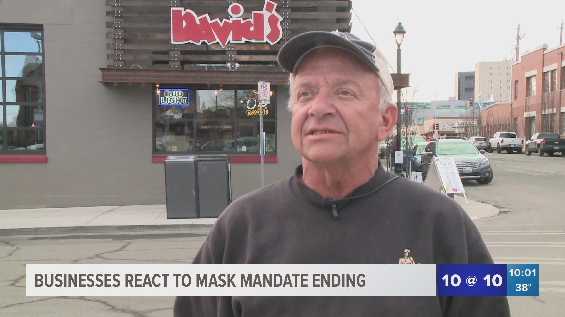 KREM 2's Kyle Simchuk met with local business owners who had mixed reactions to Inslee's mask mandate ending on March 21.