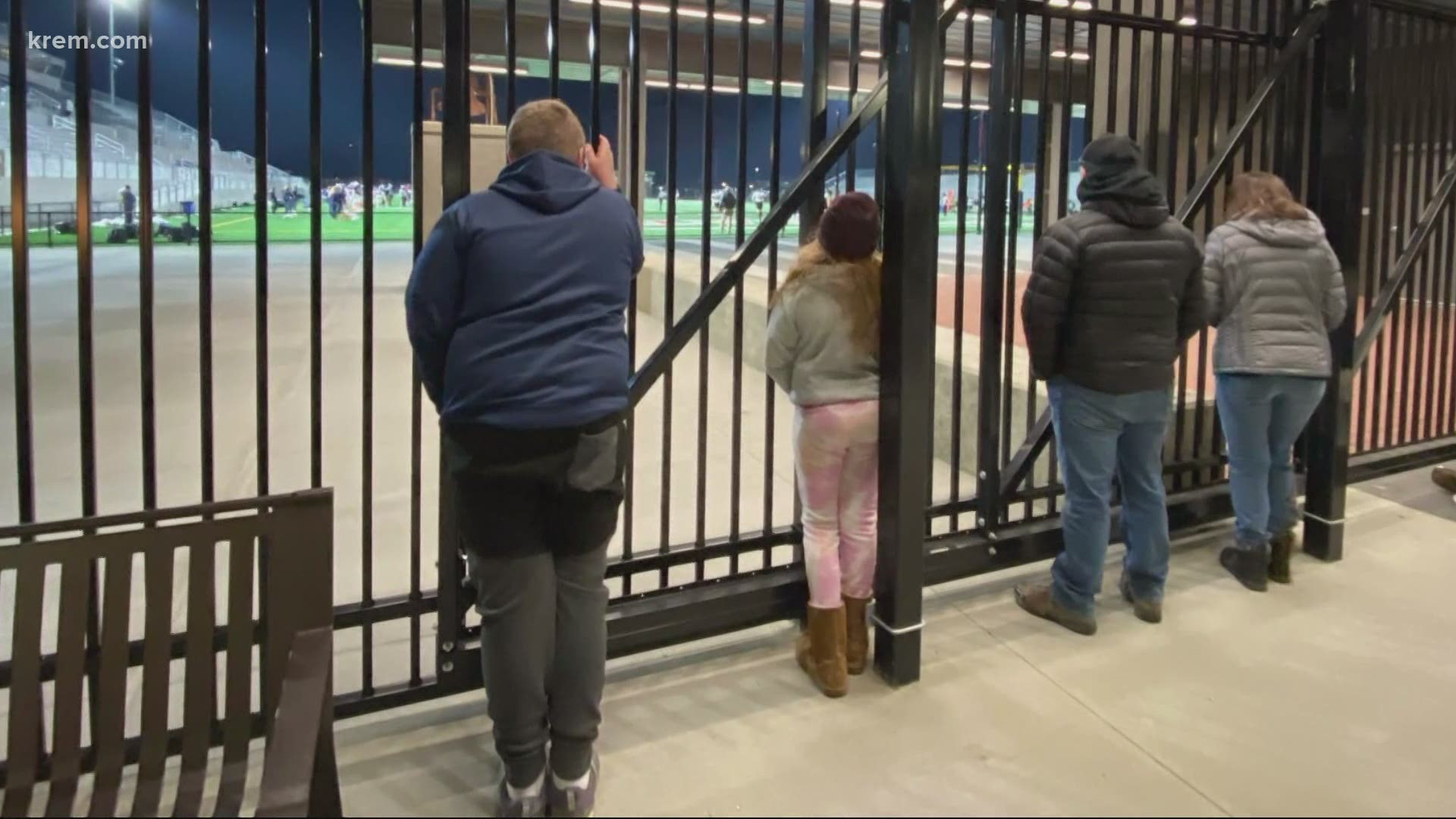 GSL football fans watch games from fence due to COVID restrictions krem