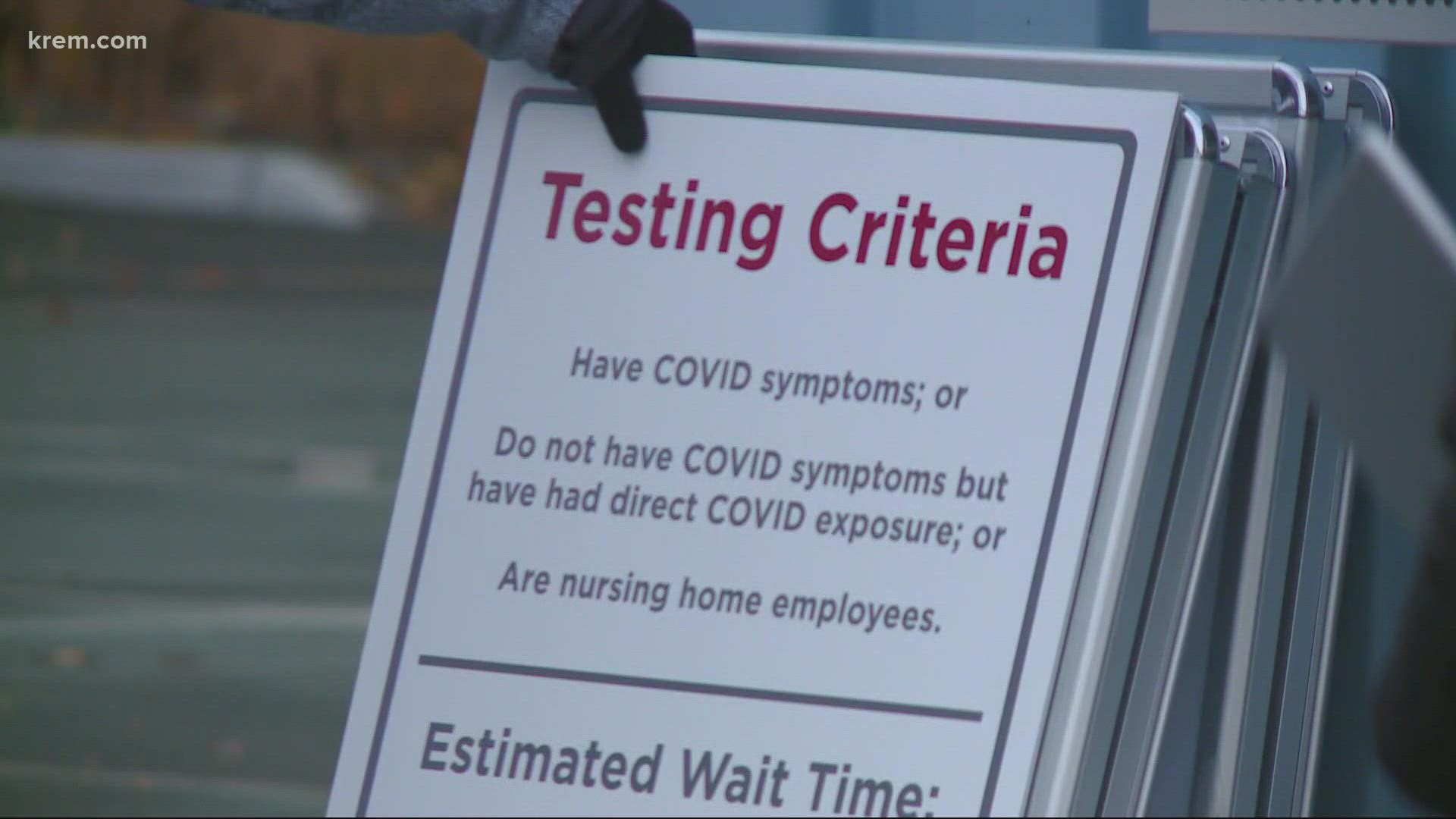 If some one in the Spokane area needs a COVID test because they have symptoms or were exposed, they should call their doctor, according to SRHD.